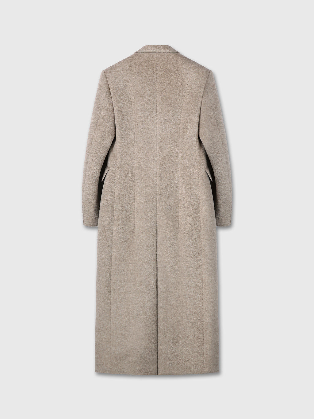 Tonywack - Wool And Alpaca Fitted Double-Breasted Maxi Coat (Beige) product image 12 | TRAB K-Fashion Australia