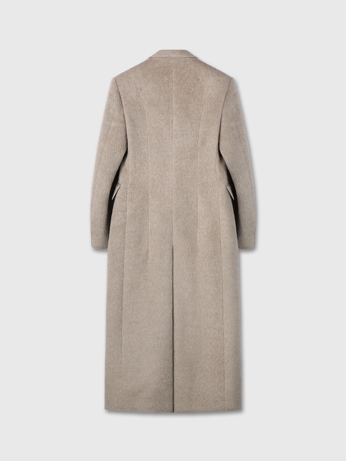 Tonywack - Wool And Alpaca Fitted Double-Breasted Maxi Coat (Beige) product image 12 | TRAB K-Fashion Australia