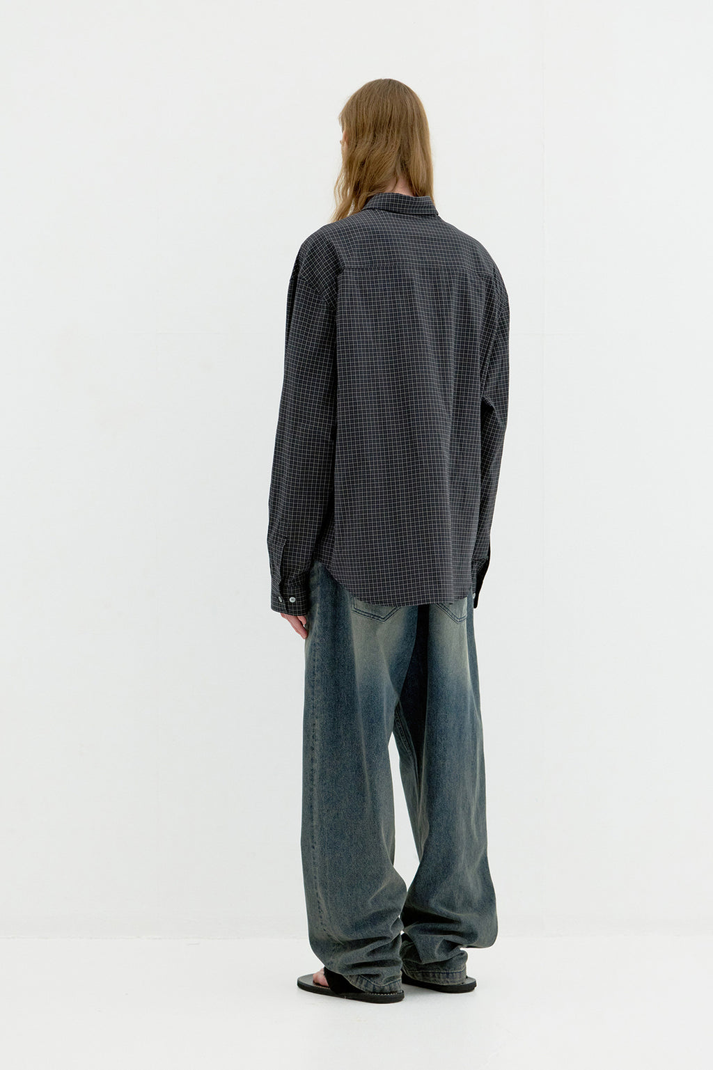 Coor - Windowpane Check Shirt (Black) product image 4 | TRAB K-Fashion Australia