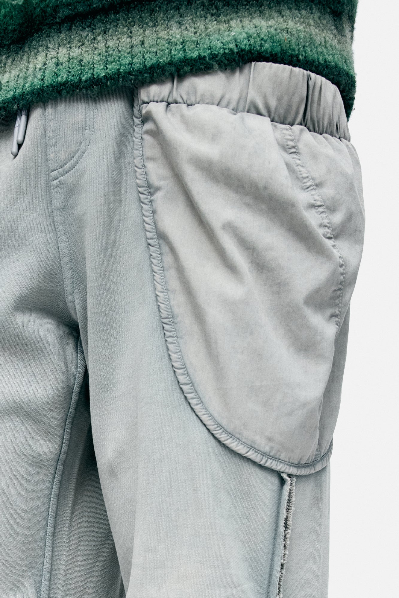 Andersson Bell - Unisex Layered Wide-Leg Sweatpants (Grey) product image 4 | TRAB K-Fashion Australia