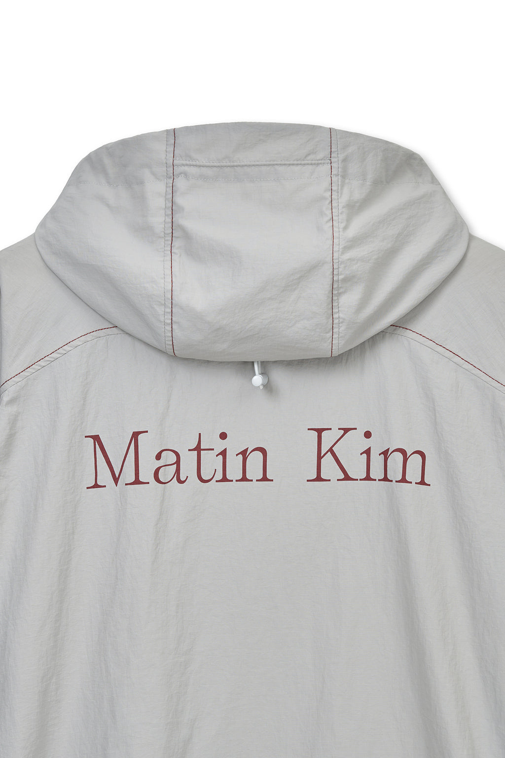 Matin Kim - Back Logo Hoody Wind Breaker (Light Beige) product image 5 | TRAB K-Fashion Australia
