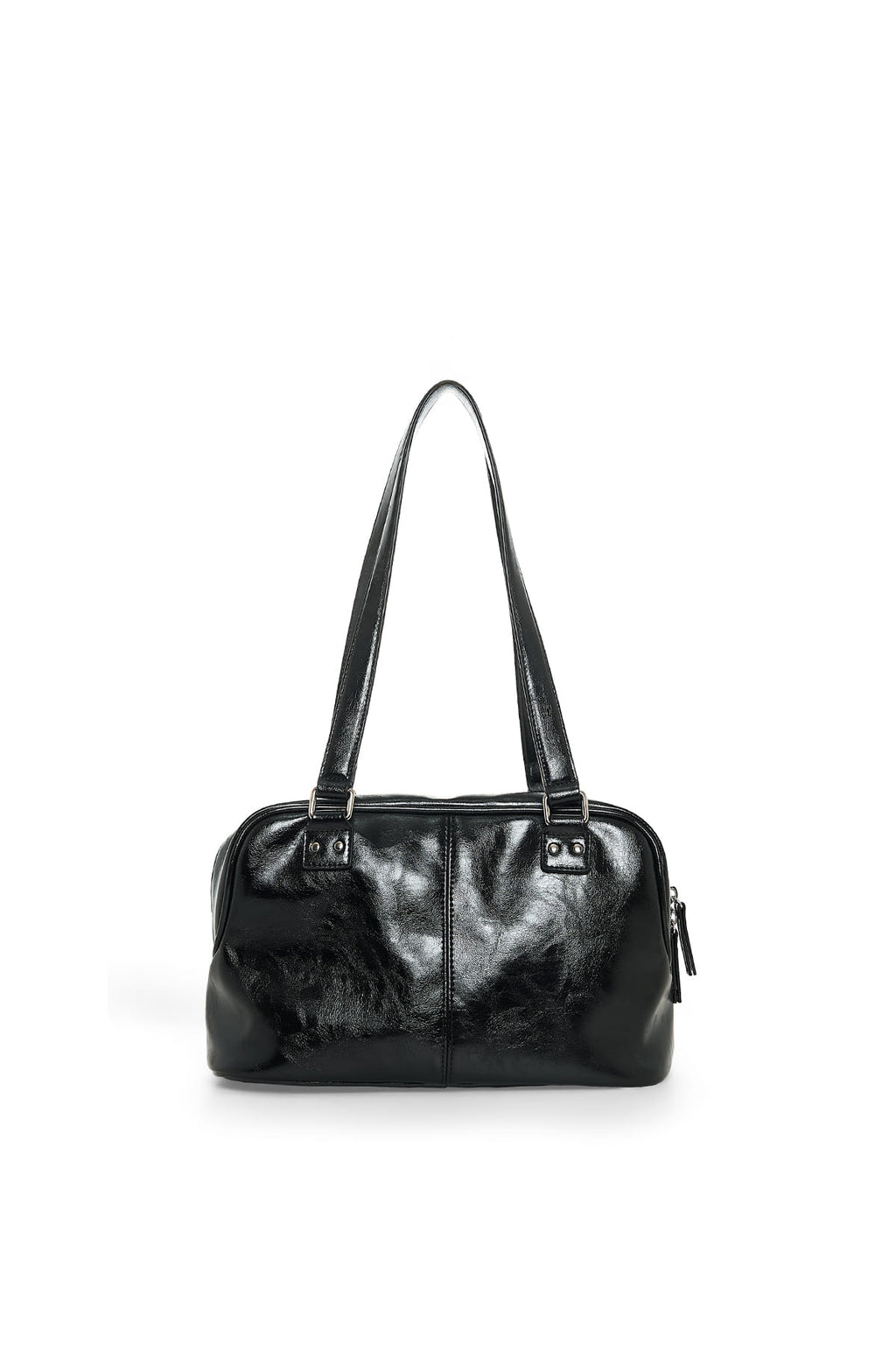 Matin Kim - Double Pocket Brick Shoulder Bag (Black) product image 3 | TRAB K-Fashion Australia