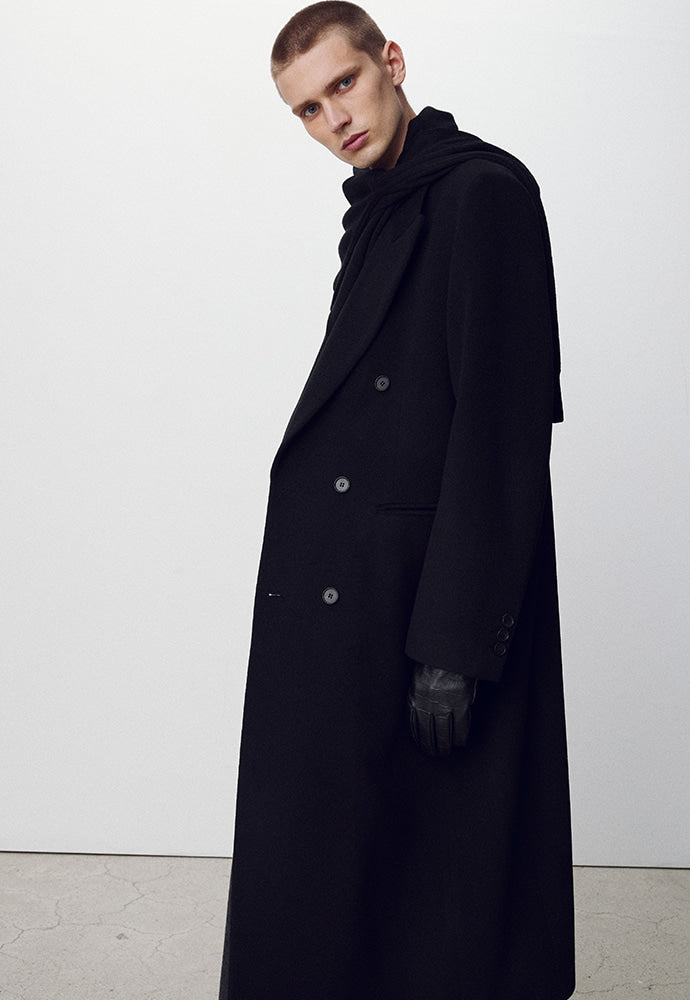 Tonywack - Wool And Cashmere Extra-Long Coat (Black) product image 8 | TRAB K-Fashion Australia