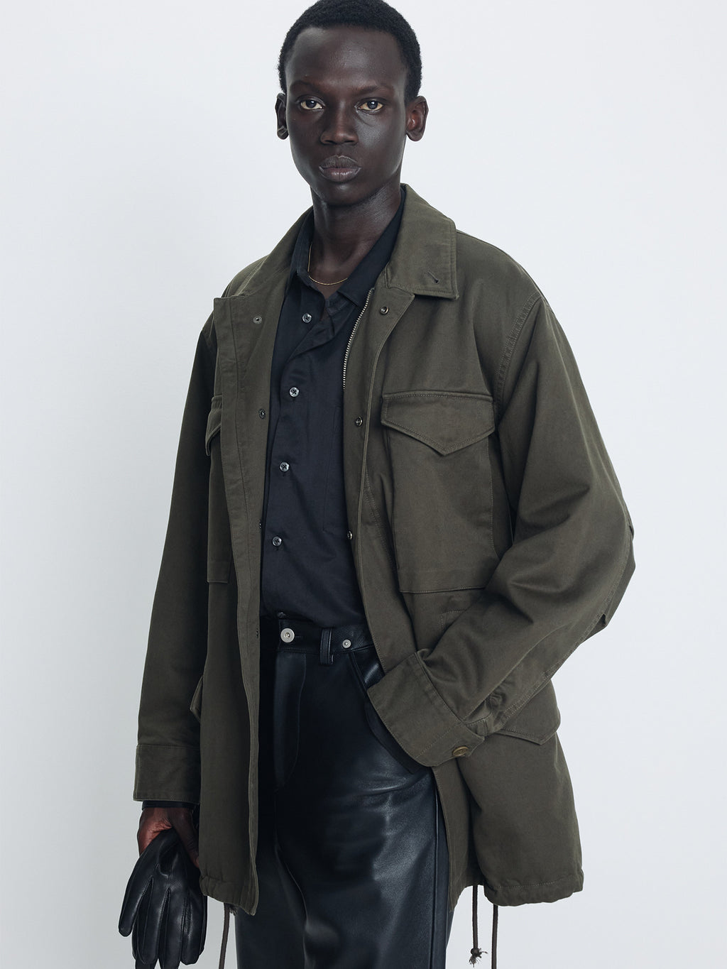 Tonywack - Garment Washed Cotton Field Jacket (Olive) product image 5 | TRAB K-Fashion Australia