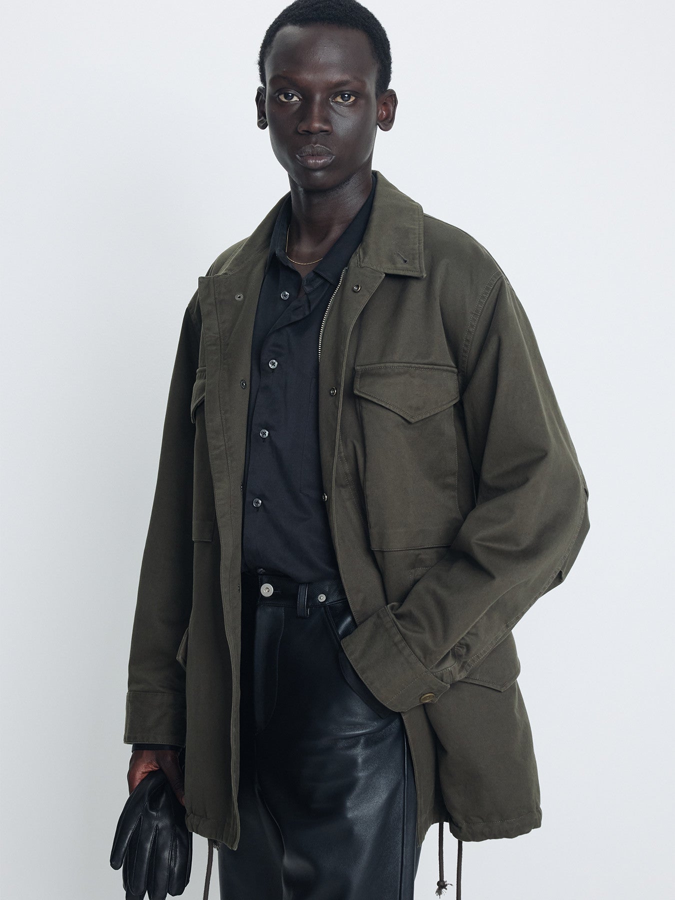 Tonywack - Garment Washed Cotton Field Jacket (Olive) product image 5 | TRAB K-Fashion Australia