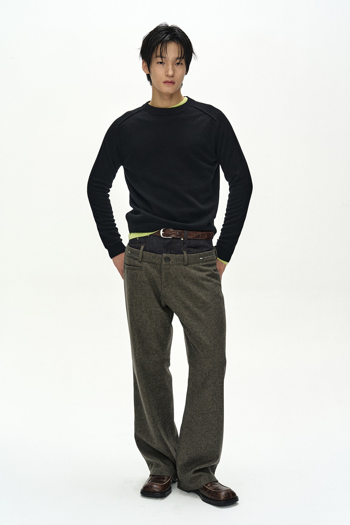Andersson Bell - Shane Cashmere Crew-Neck Sweater (Black) product image 2 | TRAB K-Fashion Australia
