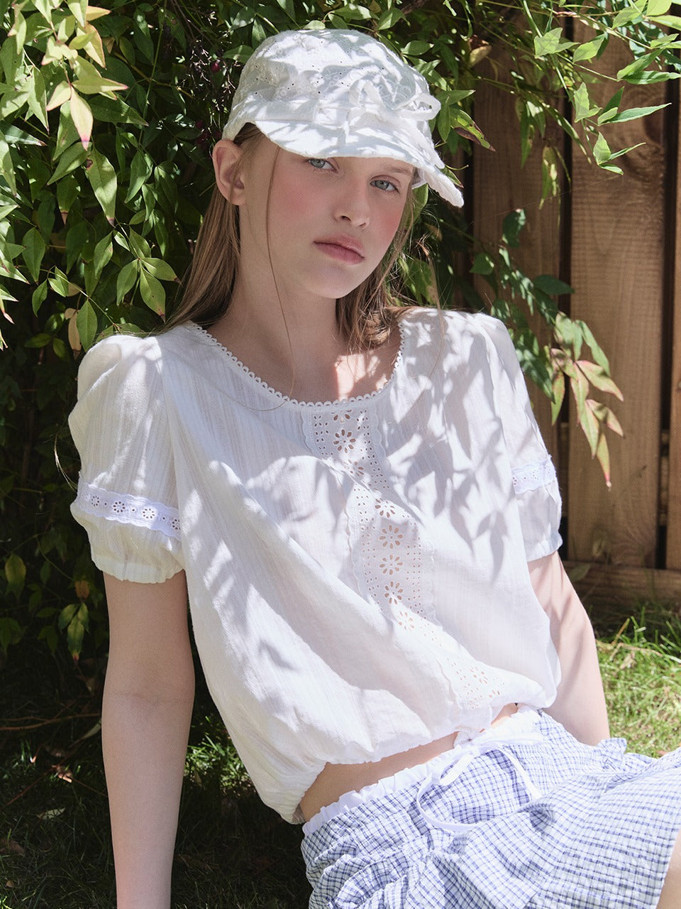 Margarin Fingers - Lace Scotch Blouse (White) product image 1 | TRAB K-Fashion Australia