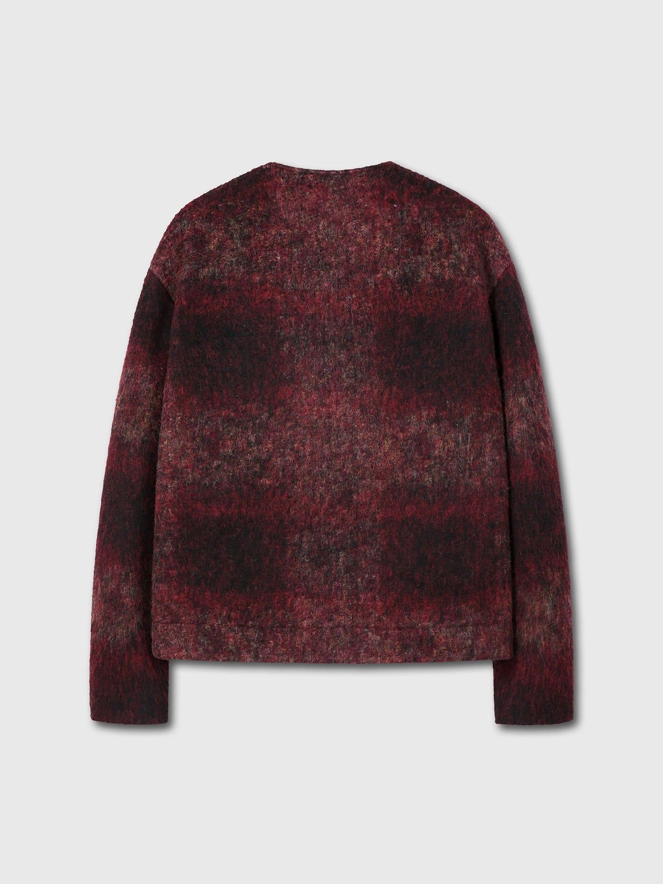 Tonywack - Mohair V-Neck Blouson (Italian Fabric) (Dark Red) product image 10 | TRAB K-Fashion Australia