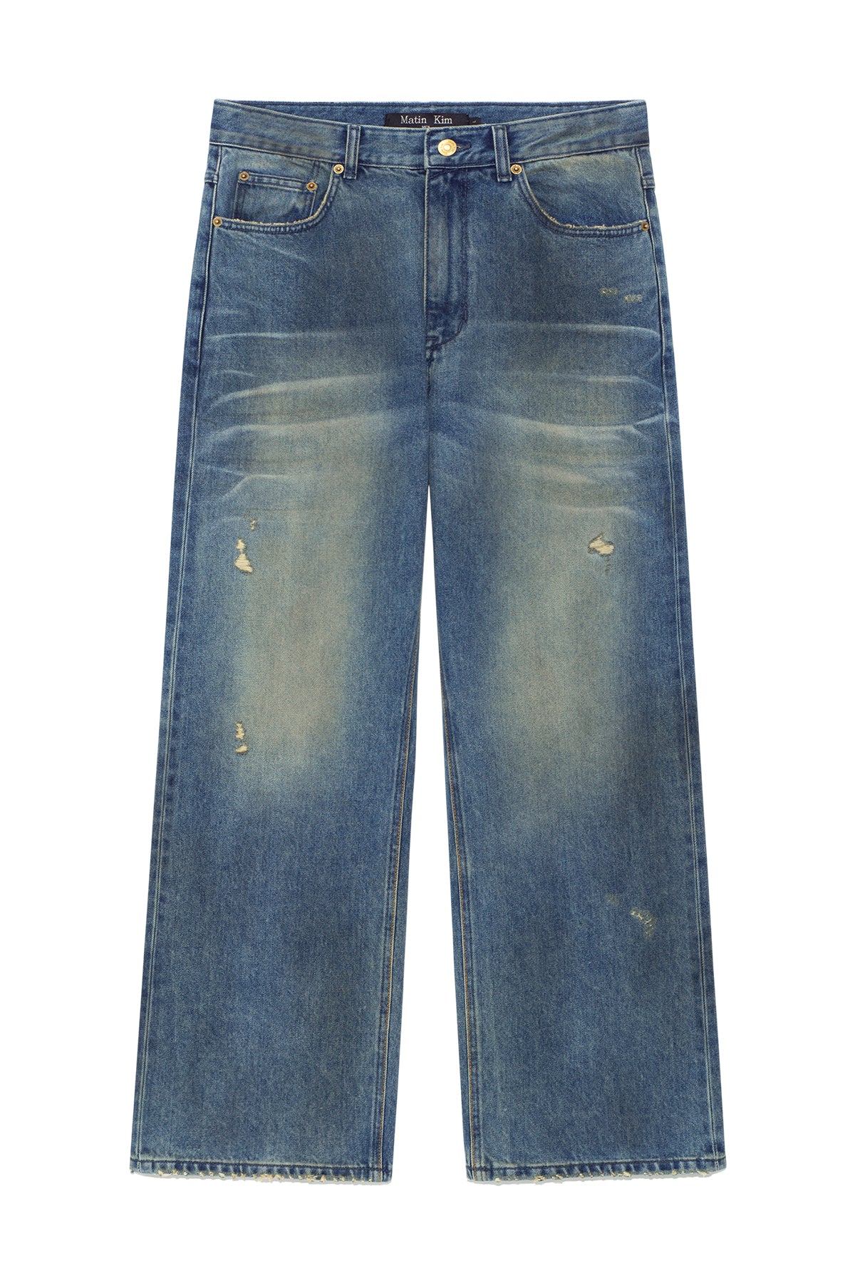 Matin Kim - Embo Washed Denim Pants (Blue) product image 1 | TRAB K-Fashion Australia
