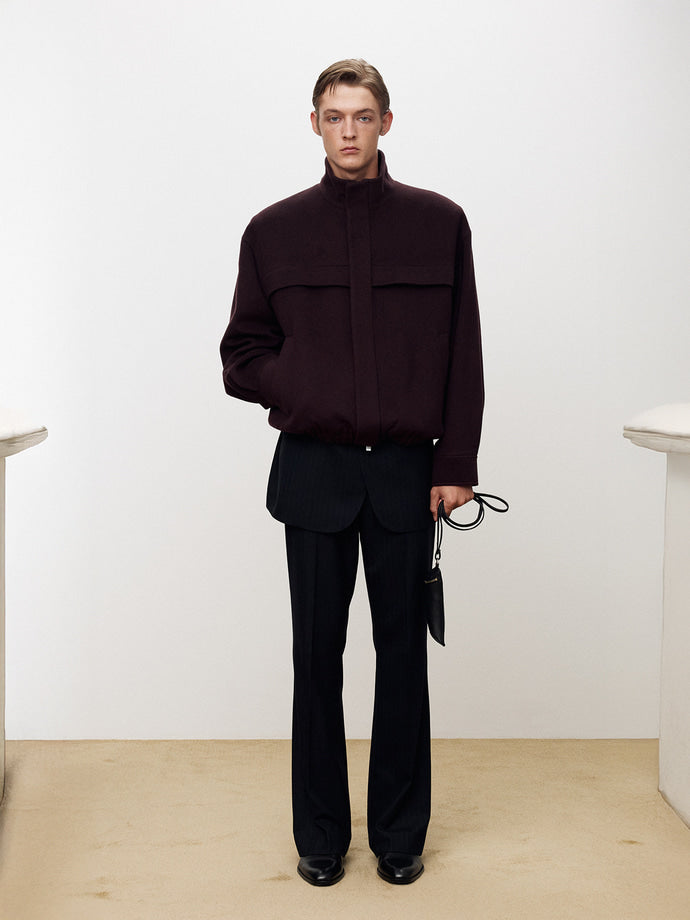 Tonywack - Wool And Cashmere Utility Blouson (Burgundy) product image 2 | TRAB K-Fashion Australia