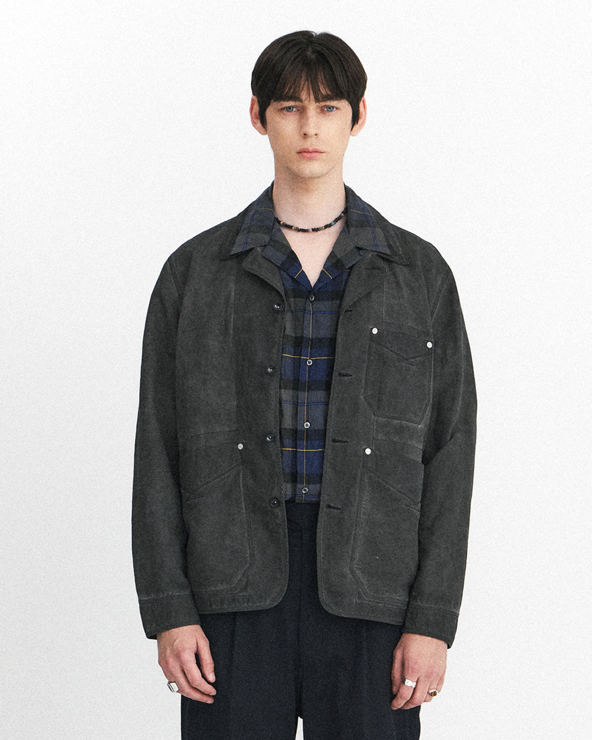 Eastlogue - Wanderer Chore Jacket (Black Dyeing Linen) product image 2 | TRAB K-Fashion Australia