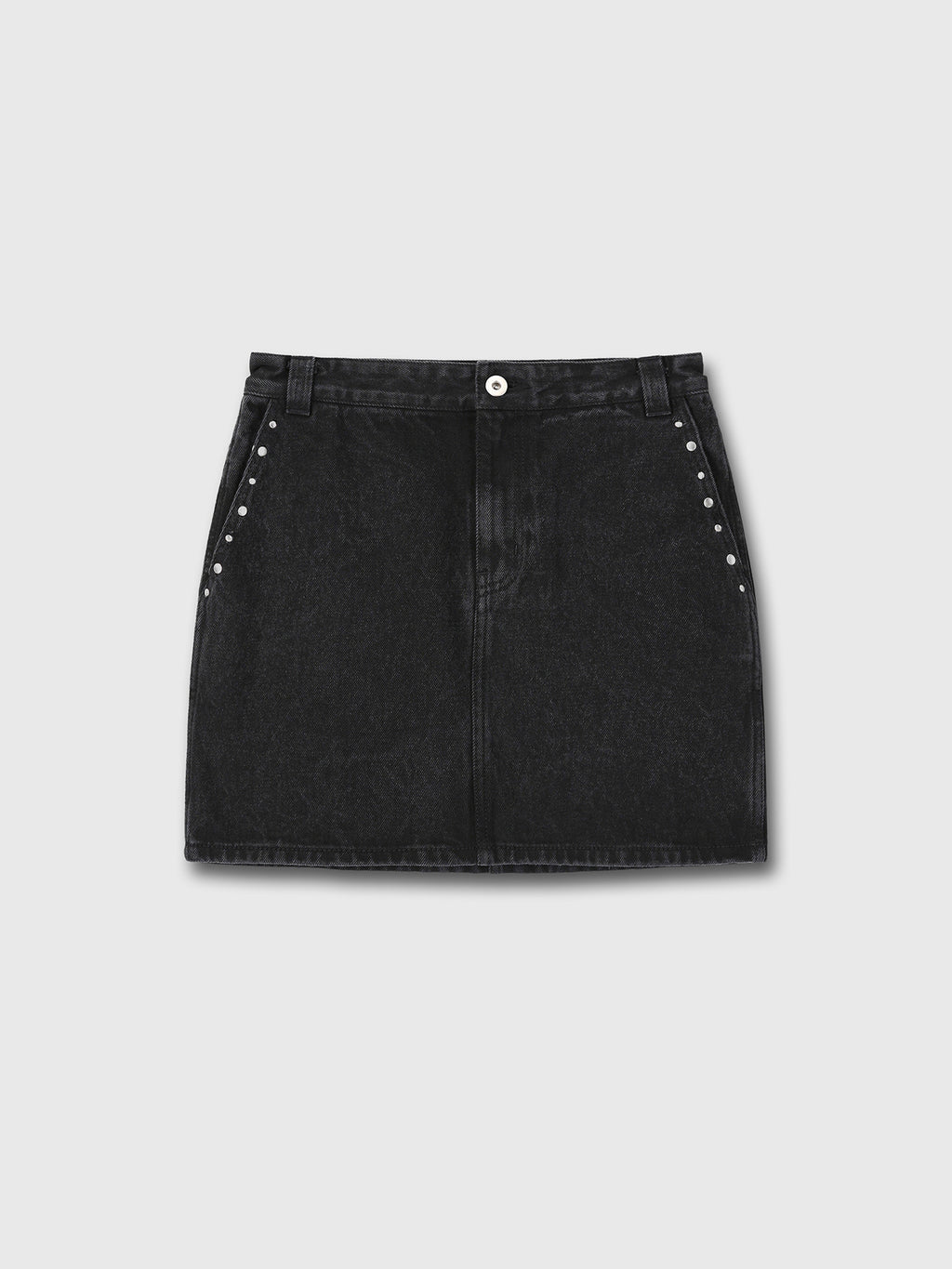 Tonywack - Metal Stud Denim Skirt (Faded Black) product image 6 | TRAB K-Fashion Australia