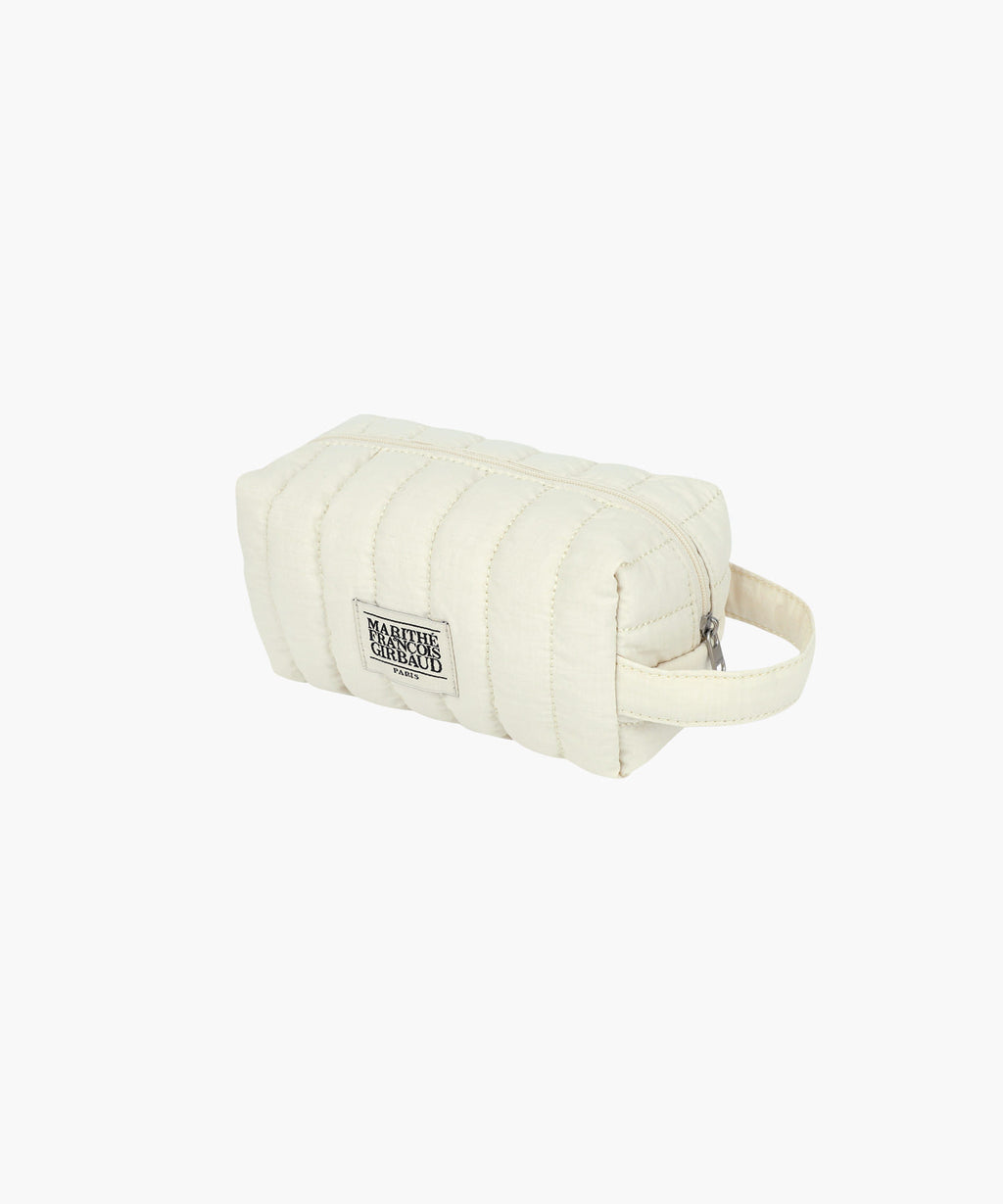Marithe & Francois Girbaud - Classic Logo Quilted Pouch (Ivory) product image 2 | TRAB K-Fashion Australia