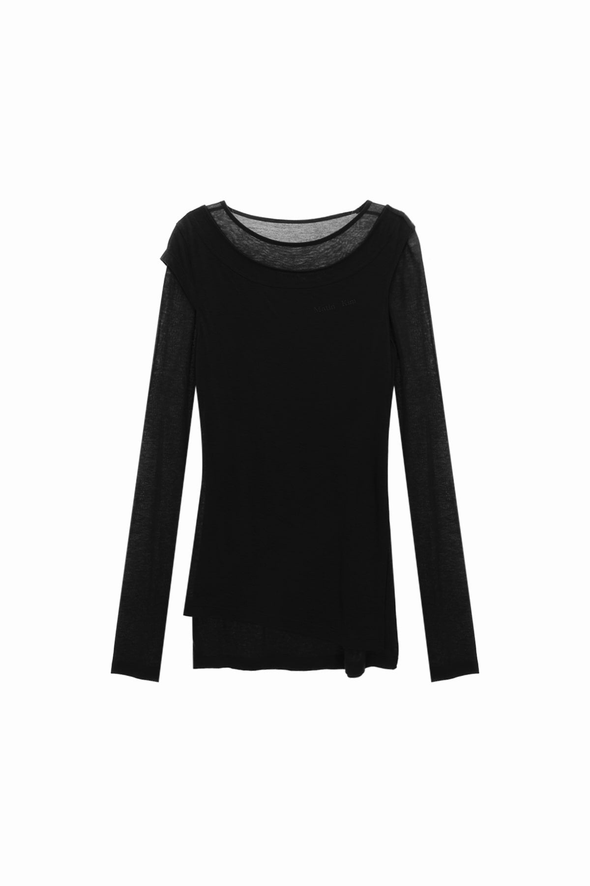 Matin Kim - Slit Point Sleeveless Layered Top (Black) product image 1 | TRAB K-Fashion Australia