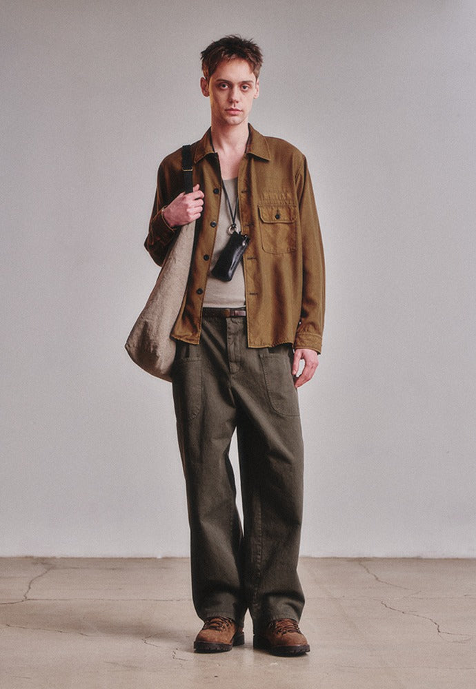 Art if acts - Tencel US Army Shirt (Olive) product image 1 | TRAB K-Fashion Australia