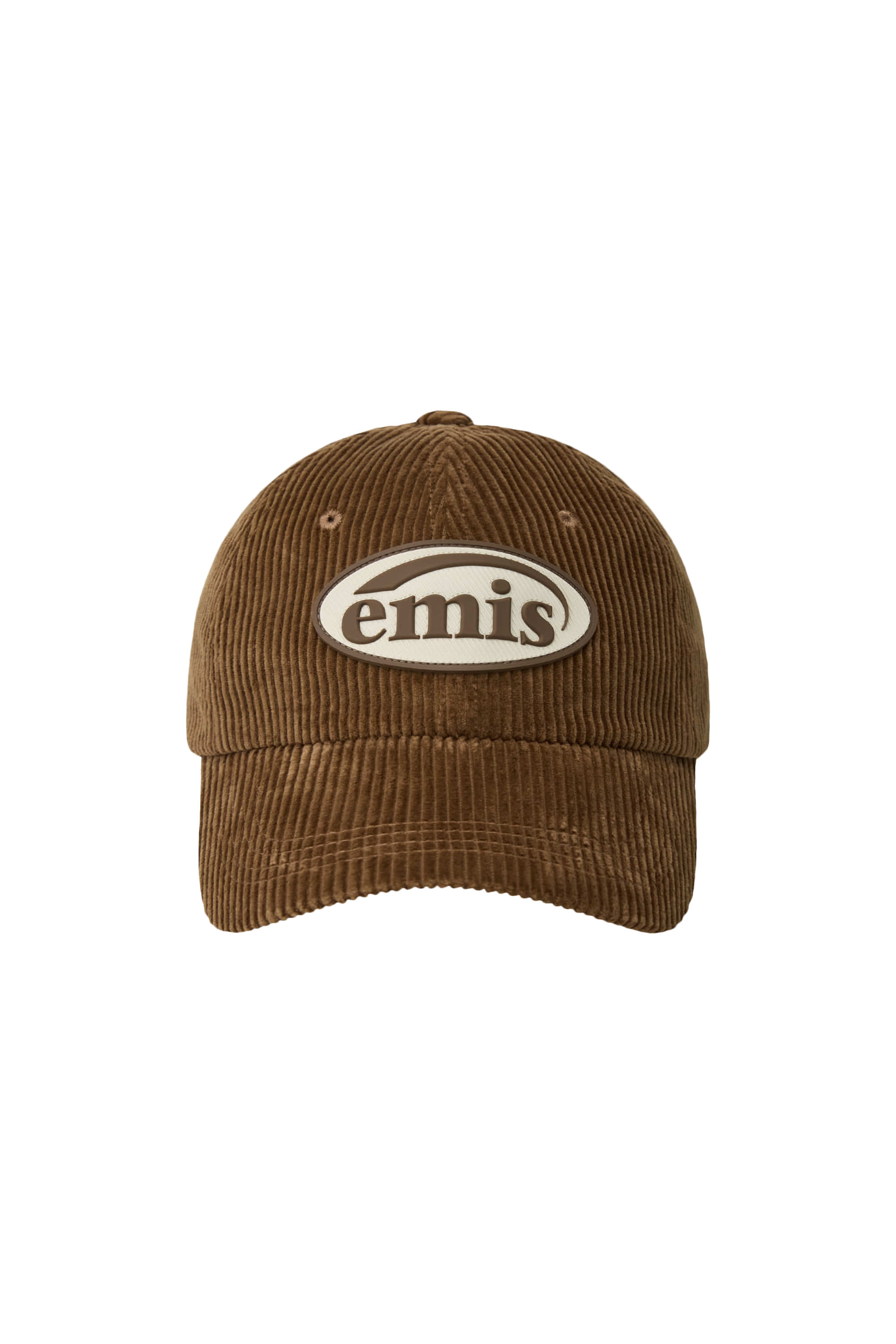 Emis - Rubber Patch Corduroy Ball Cap (Brown) product image 1 | TRAB K-Fashion Australia