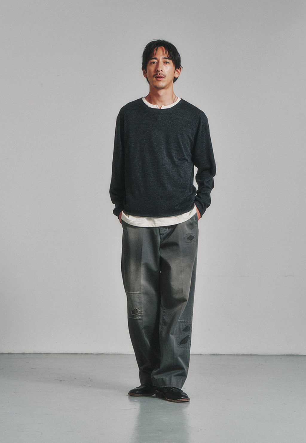 Art if acts - Cut Off Knit (Grey) product image 4 | TRAB K-Fashion Australia