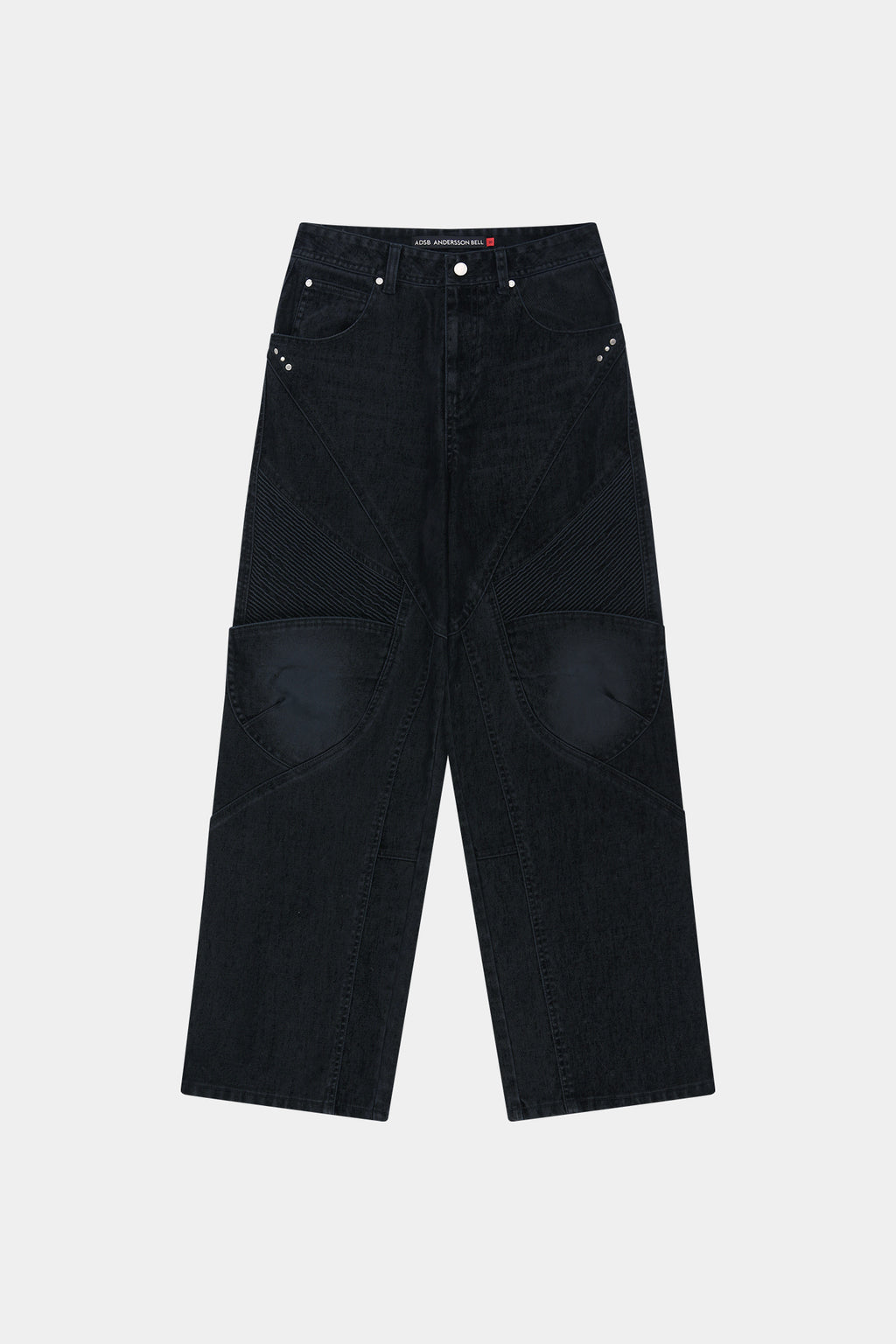 Andersson Bell - Unisex Rodeo Biker Wide-Leg Jeans (black) (Black) product image 11 | TRAB K-Fashion Australia