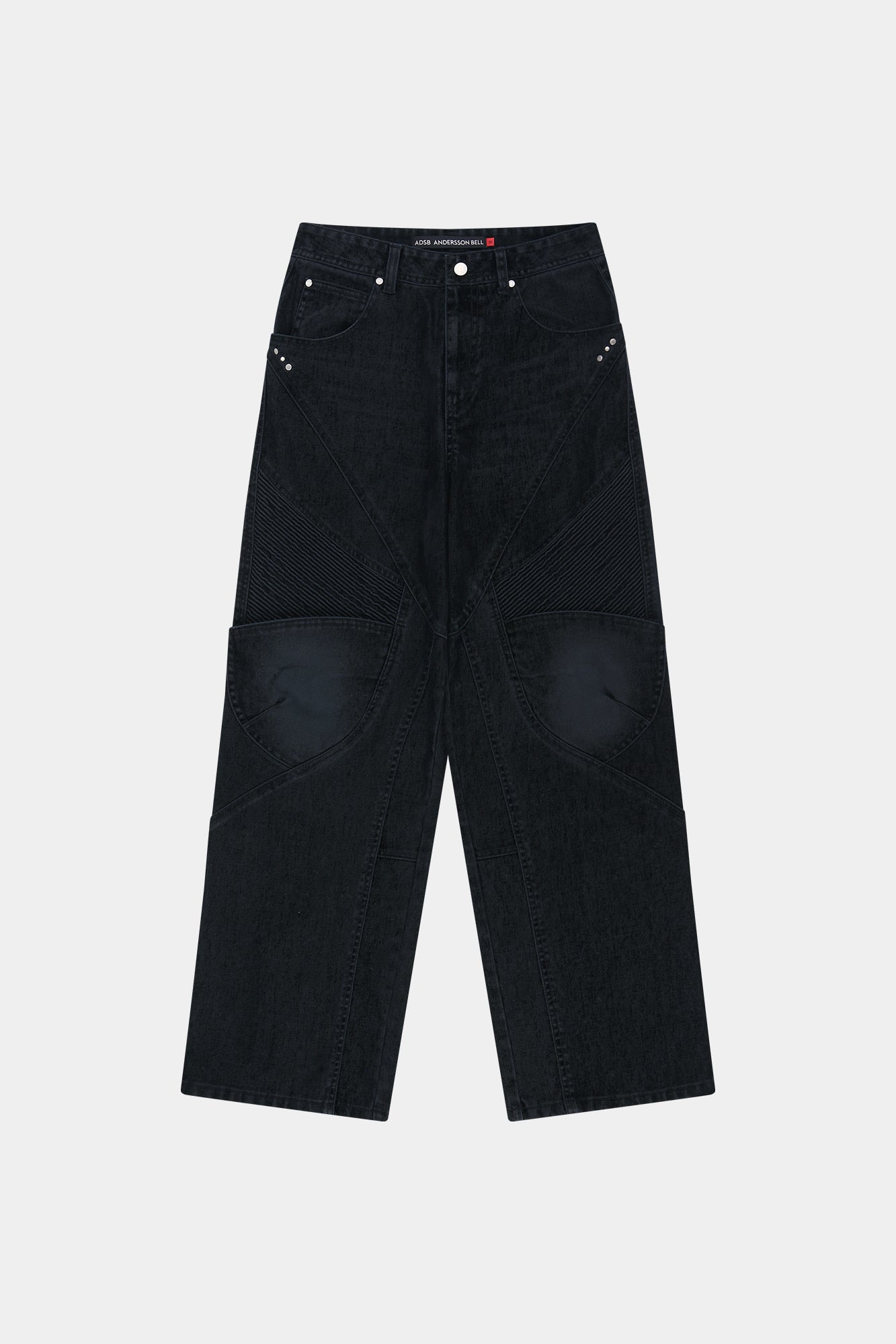 Andersson Bell - Unisex Rodeo Biker Wide-Leg Jeans (black) (Black) product image 11 | TRAB K-Fashion Australia