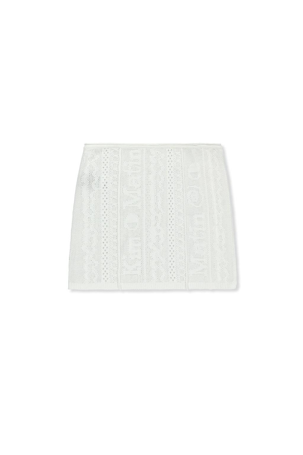 Matin Kim - Mesh Logo Wrap Mini Skirt (White) product image 1 | TRAB K-Fashion Australia