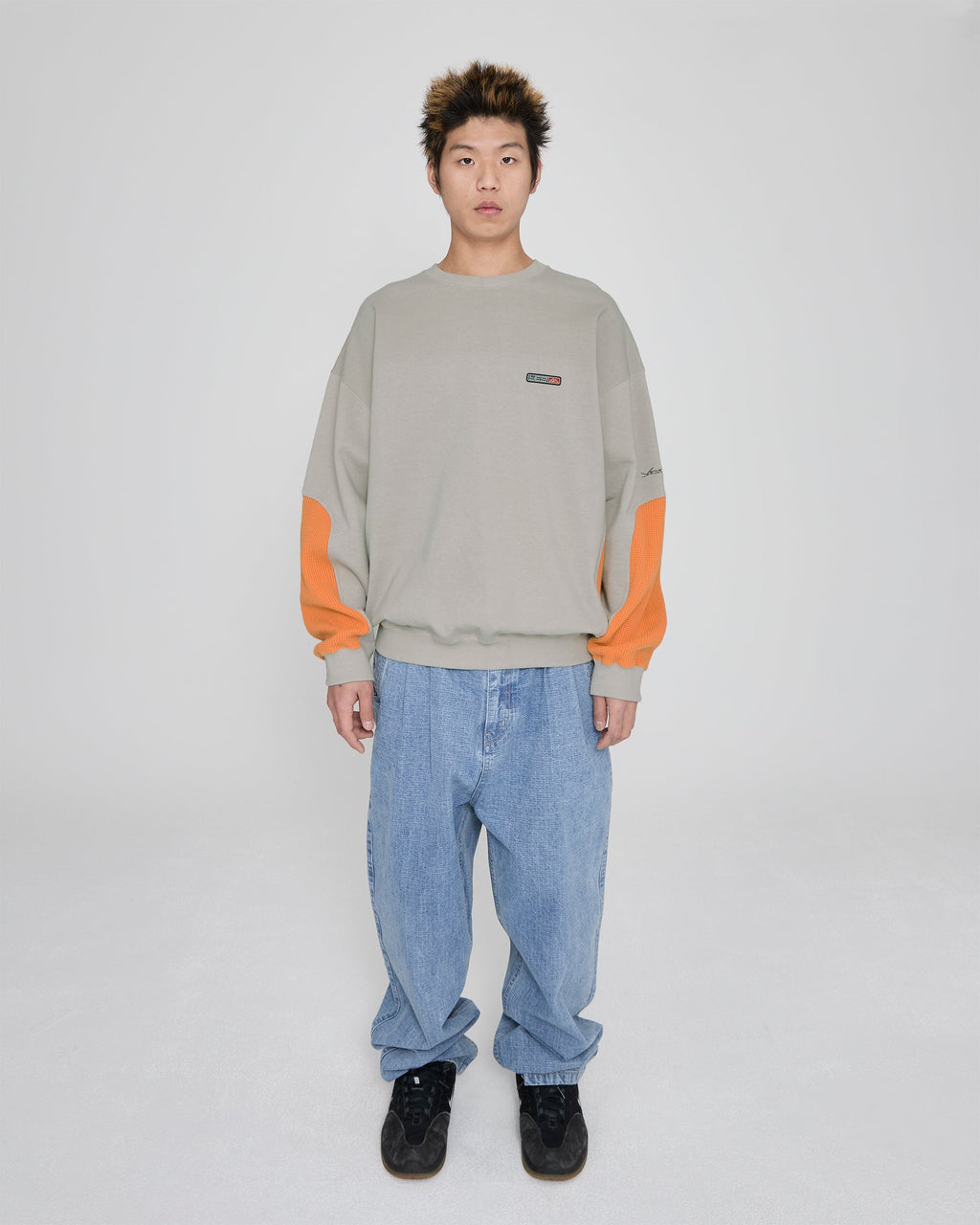 yeseyesee - Y.E.S Waffle Sweatshirt (Stone) product image 7 | TRAB K-Fashion Australia