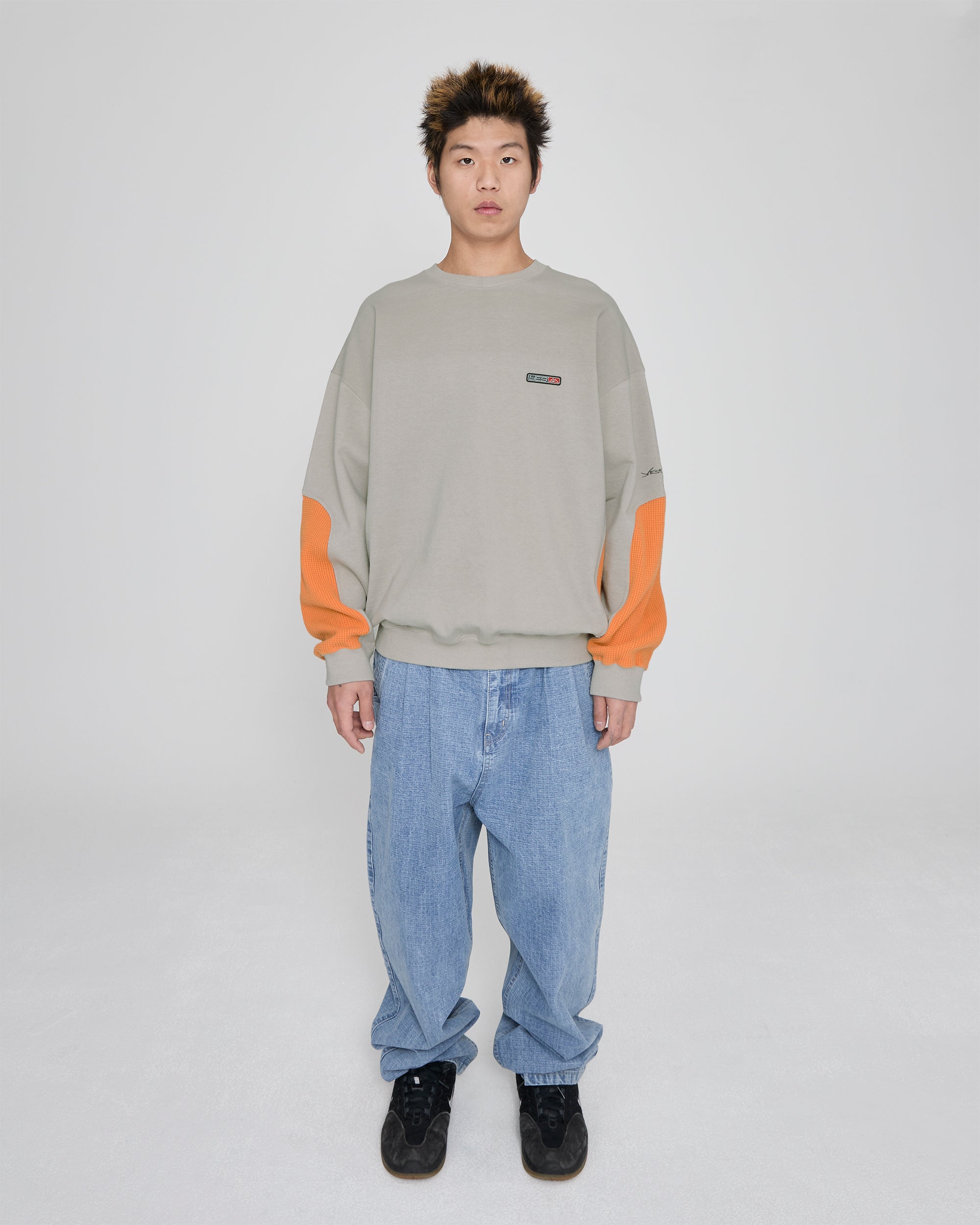 yeseyesee - Y.E.S Waffle Sweatshirt (Stone) product image 7 | TRAB K-Fashion Australia