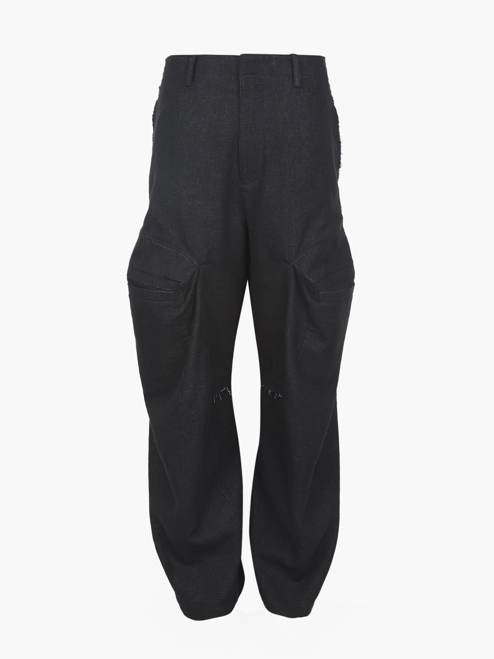 Jiyong Kim - Raw Edged 3D Pocket Trousers (Black) product image 9 | TRAB K-Fashion Australia