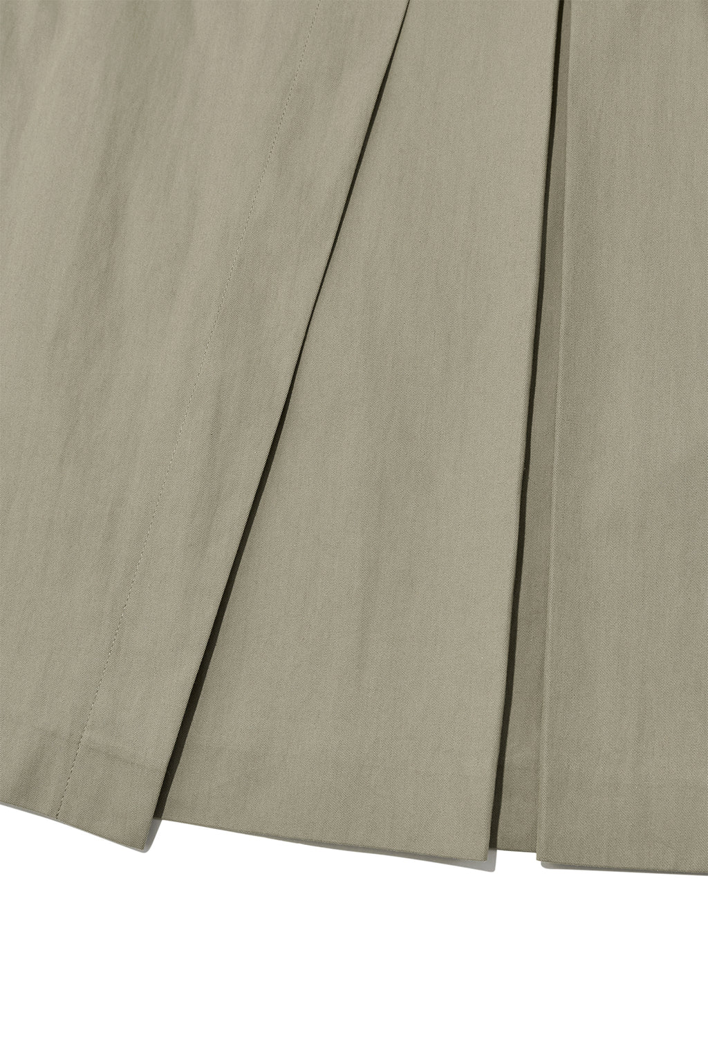 Matin Kim - A Line Pleats Belted Skirt (Light Khaki) product image 5 | TRAB K-Fashion Australia