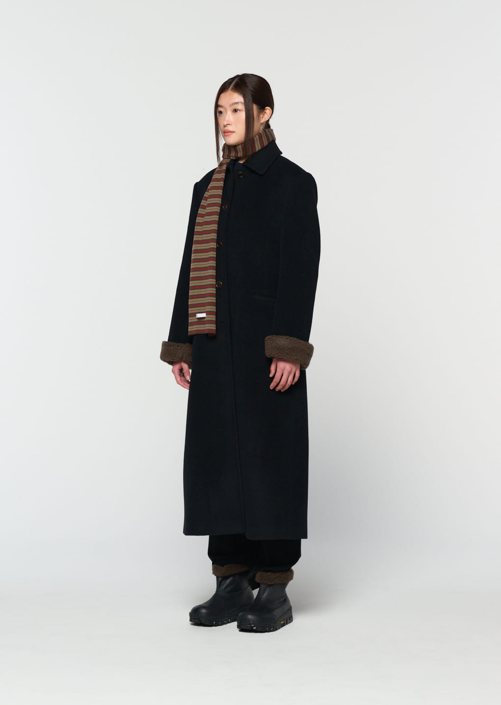 Amomento - single maxi long coat (Black) product image 3 | TRAB K-Fashion Australia
