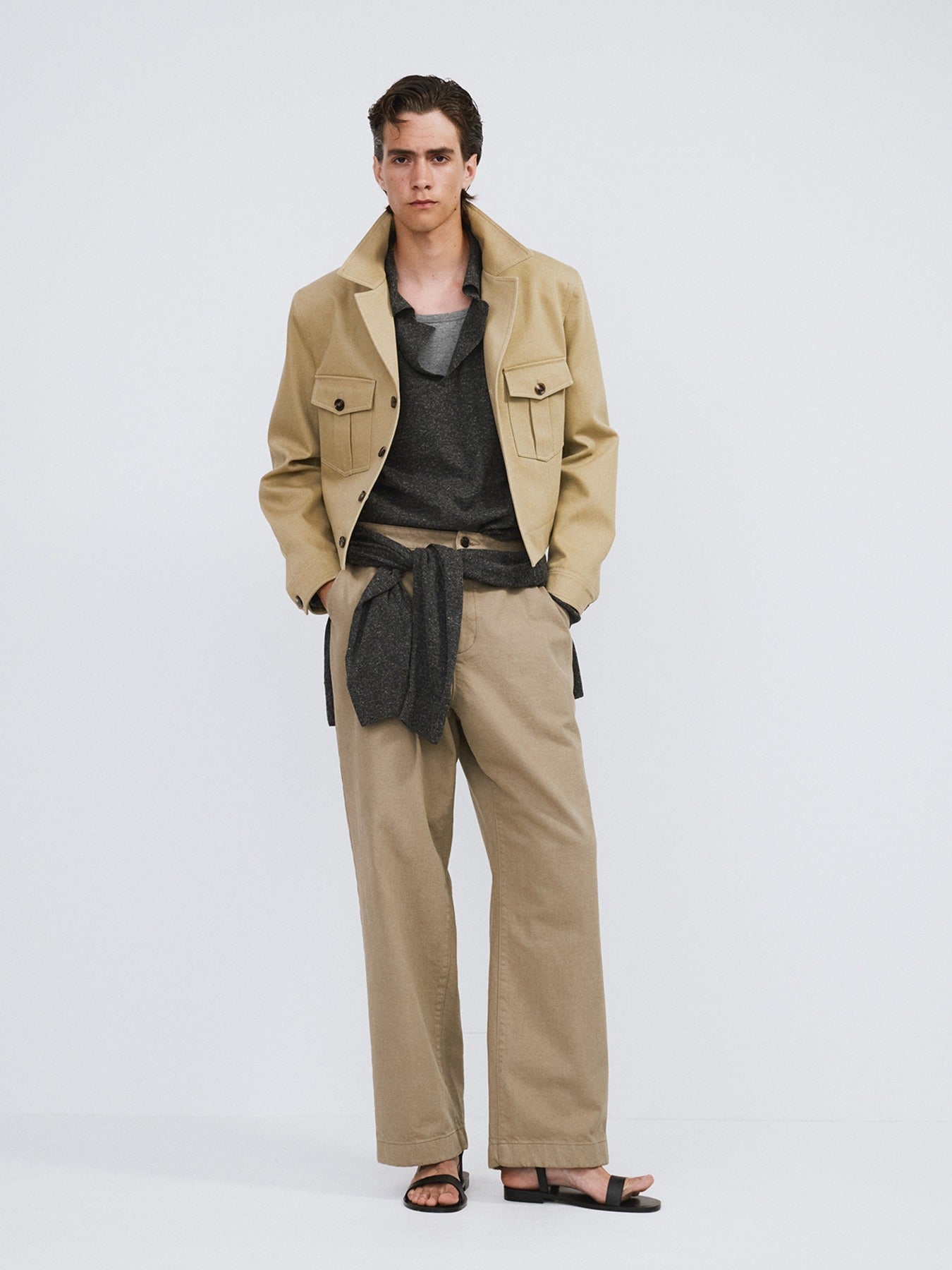 Recto - Signature Military Cotton Jacket (Light Khaki) product image 1 | TRAB K-Fashion Australia