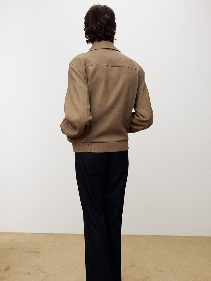 Tonywack - Melange Wool Oversized Blouson (Melange Camel) product image 5 | TRAB K-Fashion Australia