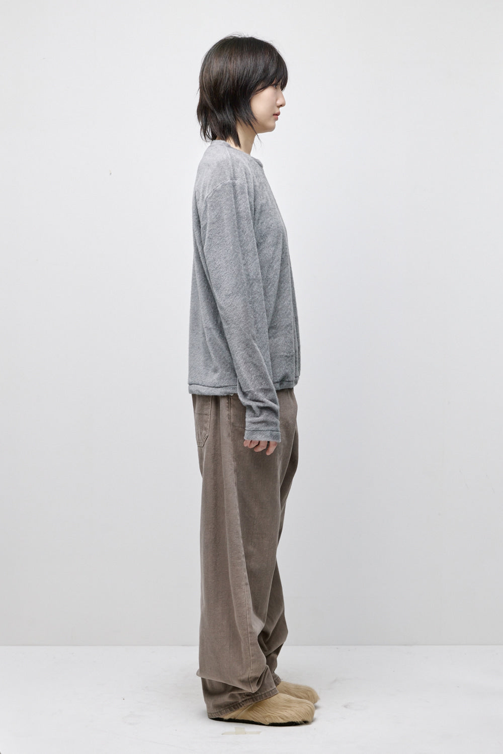 Hatchingroom - Fuzzy Mesh Tee Light (Grey) product image 8 | TRAB K-Fashion Australia