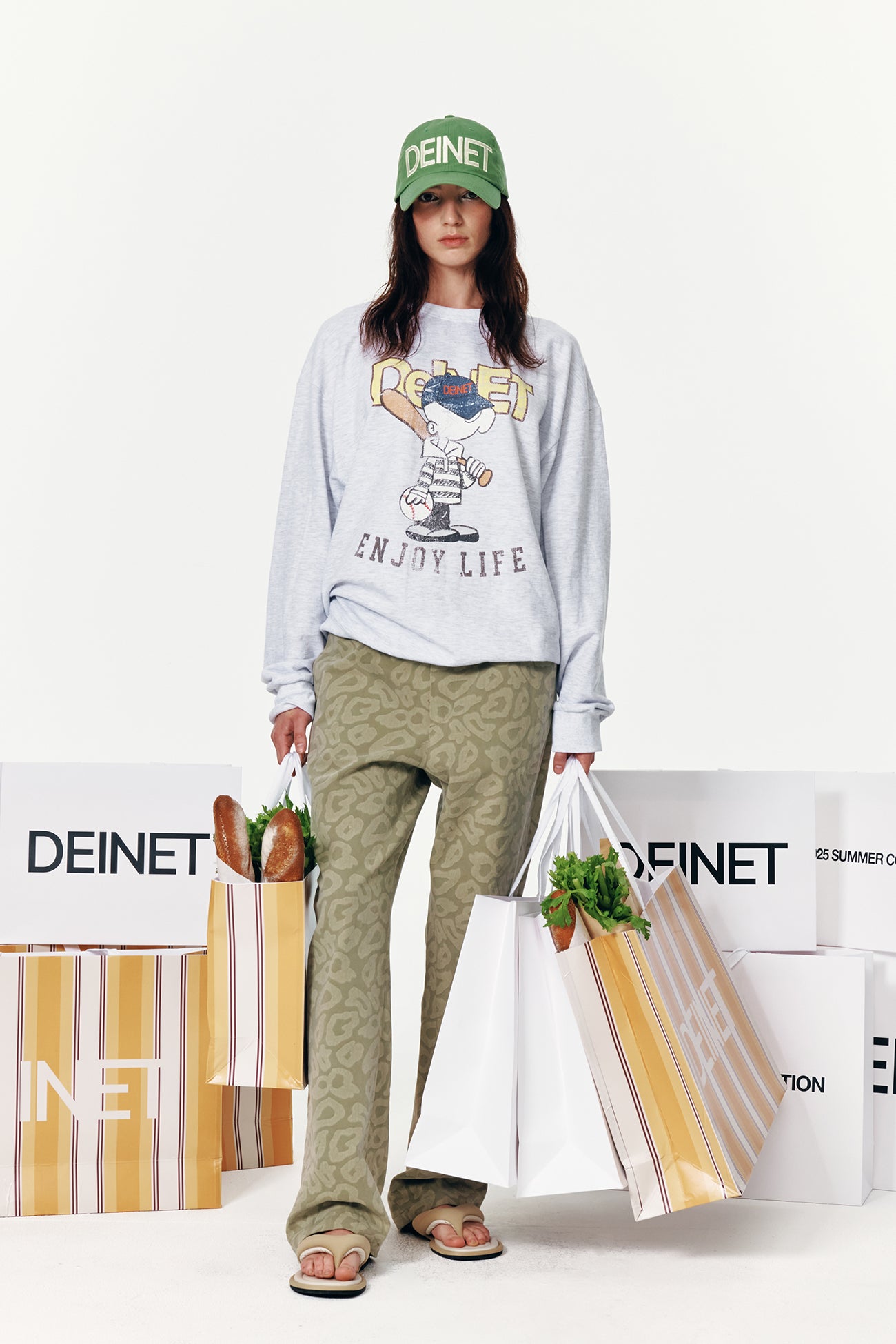 Deinet - Leopard Cotton Pants (Khaki) product image 1 | TRAB K-Fashion Australia