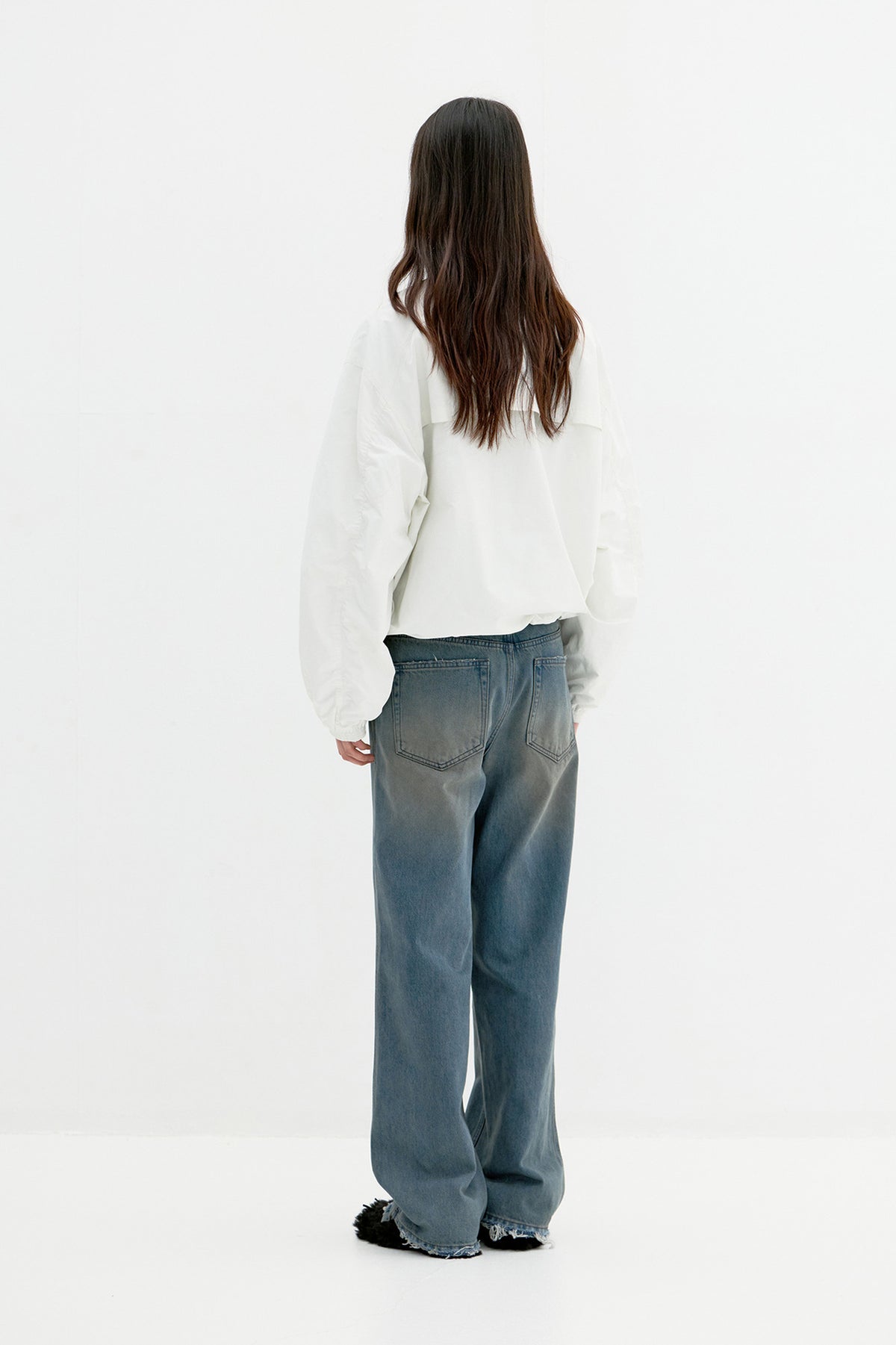 Coor - Soft Shirring Windbreaker (Offwhite) product image 4 | TRAB K-Fashion Australia