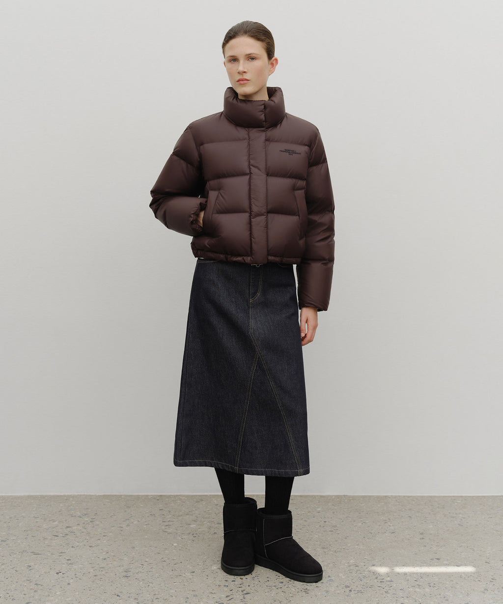 Marithe & Francois Girbaud - Basic Crop Down Jacket (Burgundy) product image 5 | TRAB K-Fashion Australia