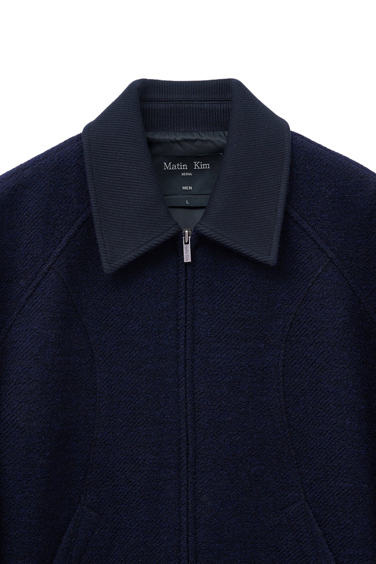 Matin Kim - Curved Point Wool Jumper (Navy) product image 4 | TRAB K-Fashion Australia