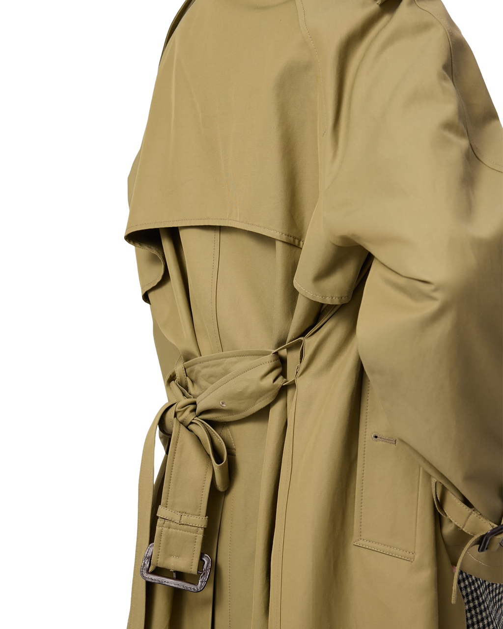 Kimhe Kim - Cotton-Rayon Belted Trench Coat (Olive Green) product image 19 | TRAB K-Fashion Australia
