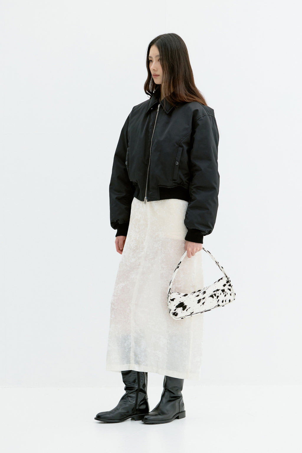 Coor - Collar Neck Down Bomber (Black) product image 3 | TRAB K-Fashion Australia