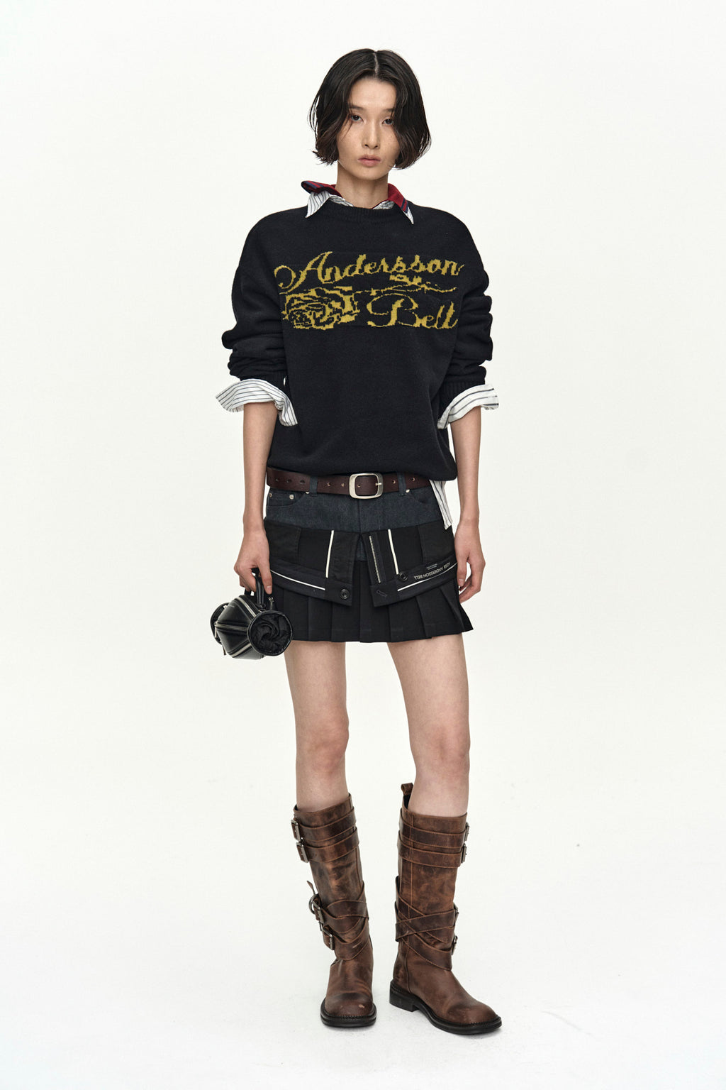 Andersson Bell - Noa Striped Twist-Tuck Shirt (Off-White) product image 10 | TRAB K-Fashion Australia