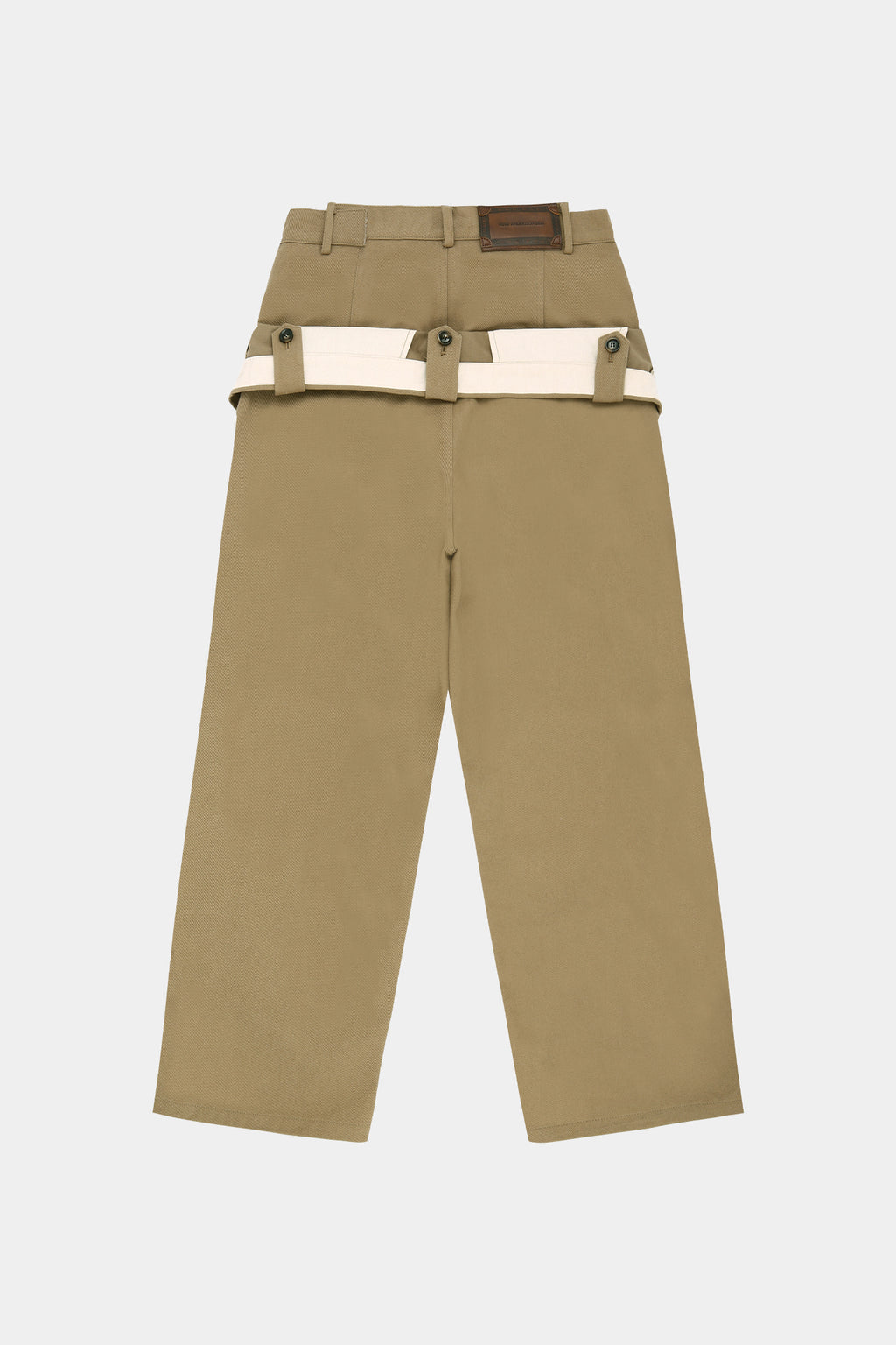 Andersson Bell - Double Waistband Wide-Leg Trousers (Beige) product image 11 | TRAB K-Fashion Australia