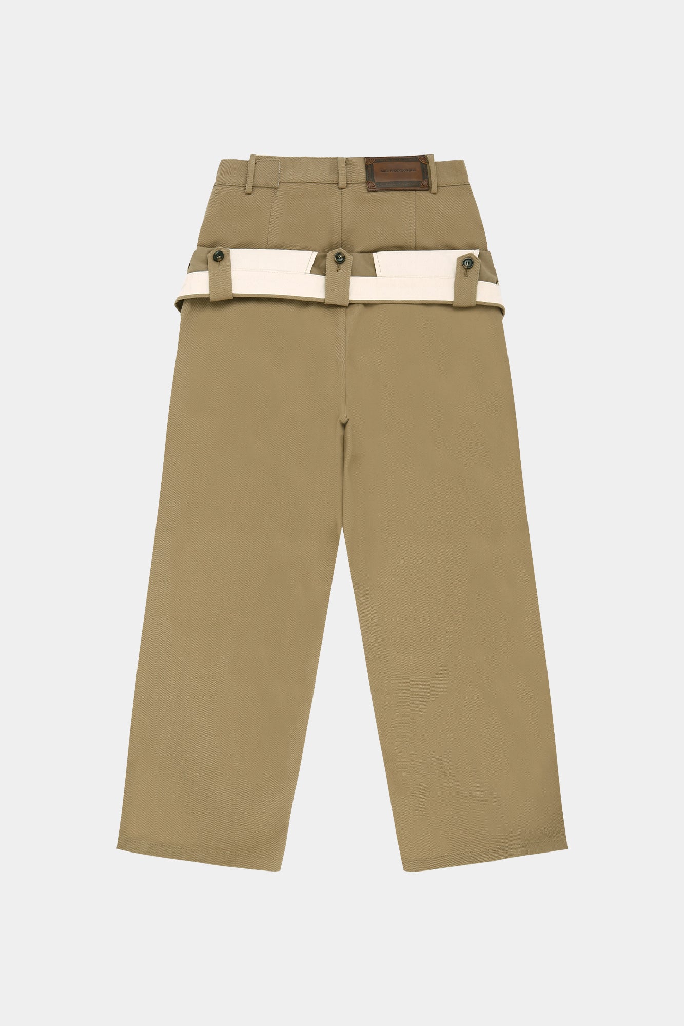 Andersson Bell - Double Waistband Wide-Leg Trousers (Beige) product image 11 | TRAB K-Fashion Australia