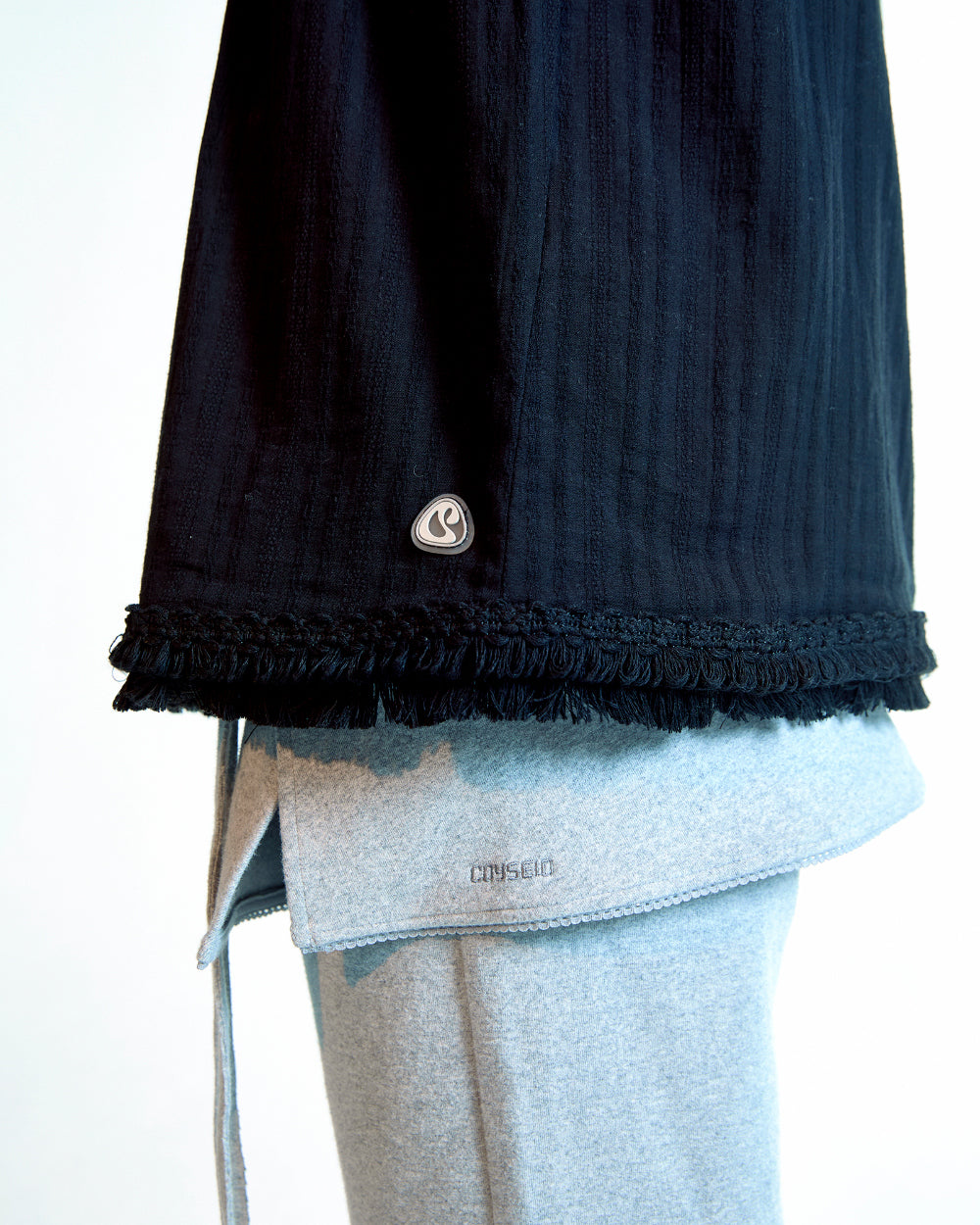 Coyseio - Fringe Shirring Blouse (Black) product image 10 | TRAB K-Fashion Australia