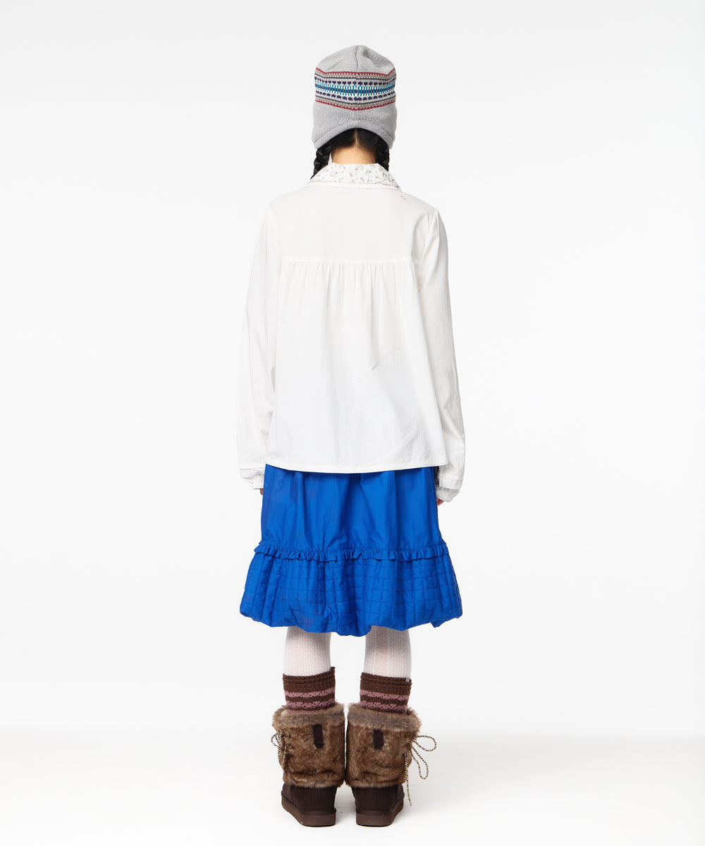 Coyseio - Quilted Shirring Balloon Skirt (Blue) product image 11 | TRAB K-Fashion Australia