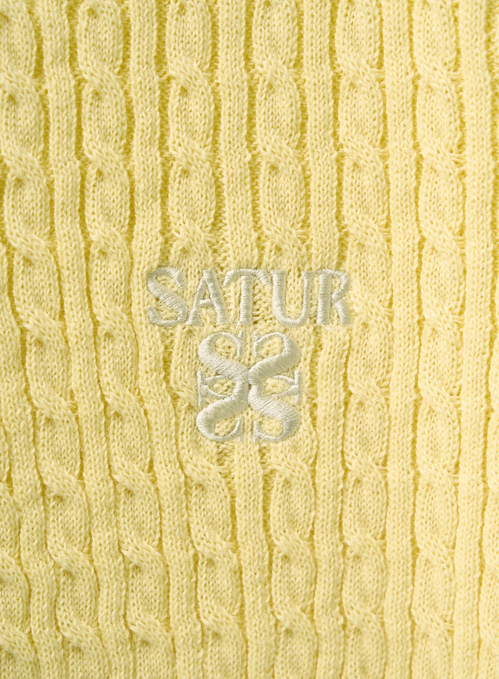 Satur - (W) Cable Knit Half Cardigan (Yellow) product image 4 | TRAB K-Fashion Australia