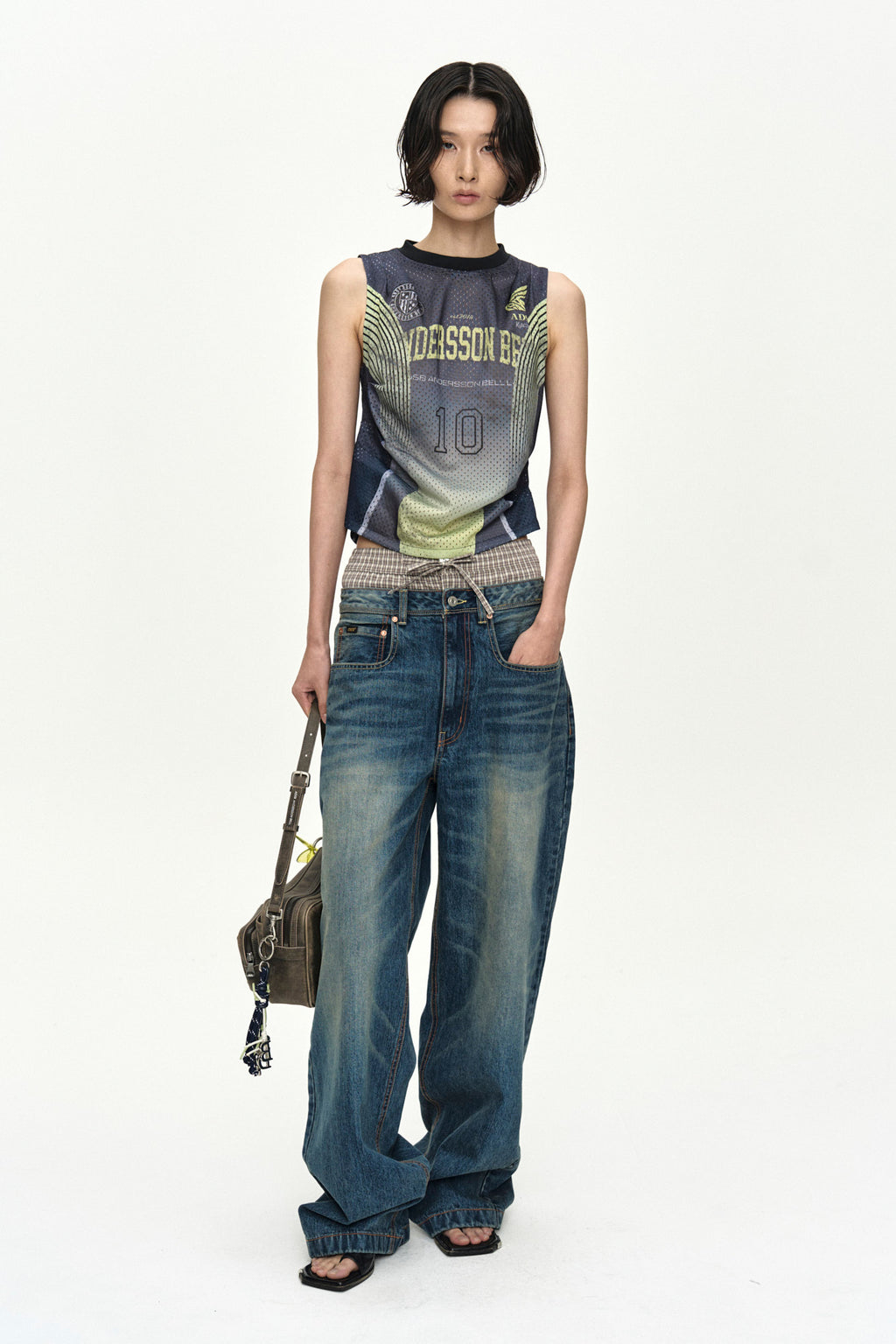 Andersson Bell - Unisex Trunk Layered Wide-Leg Jeans (Blue) product image 8 | TRAB K-Fashion Australia