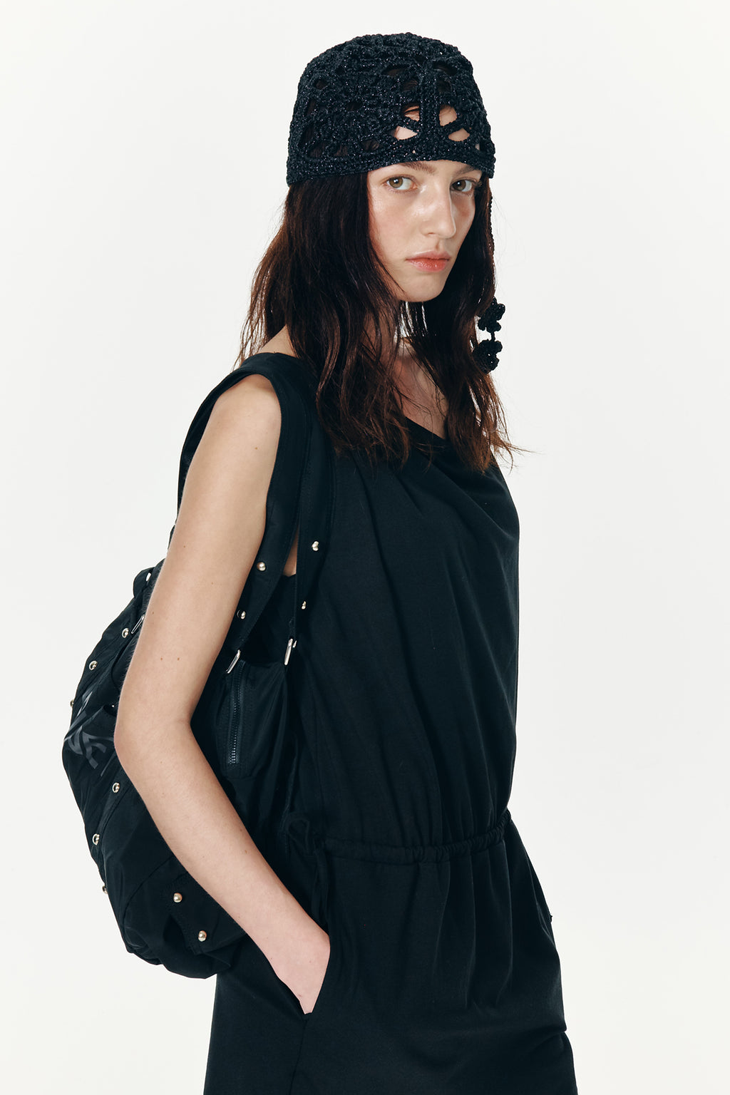 Deinet - Deinet Drape Sleeveless Dress (Black) product image 7 | TRAB K-Fashion Australia