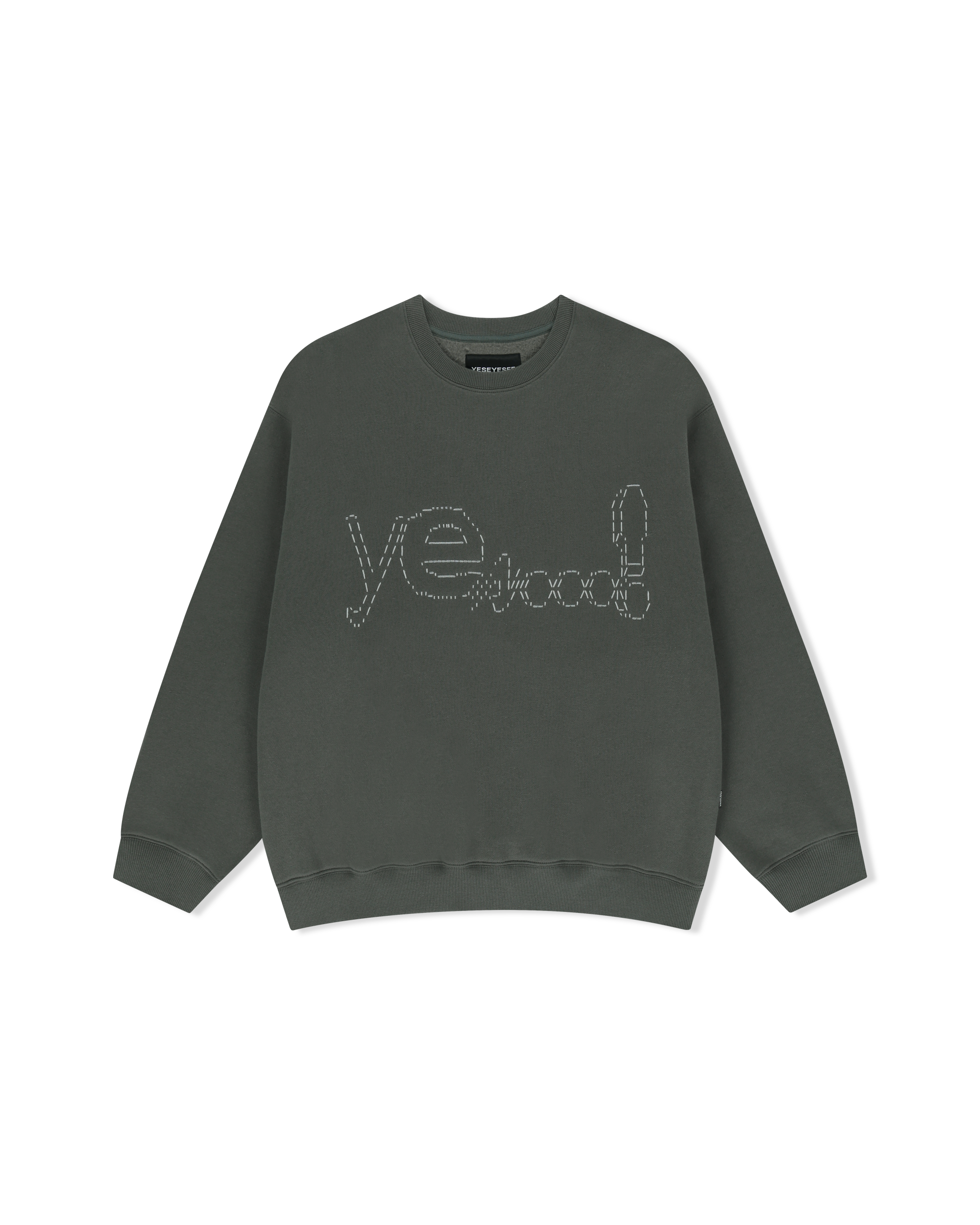 yeseyesee - Y.E.S Dotted Logo Sweatshirt (Khaki) product image 1 | TRAB K-Fashion Australia