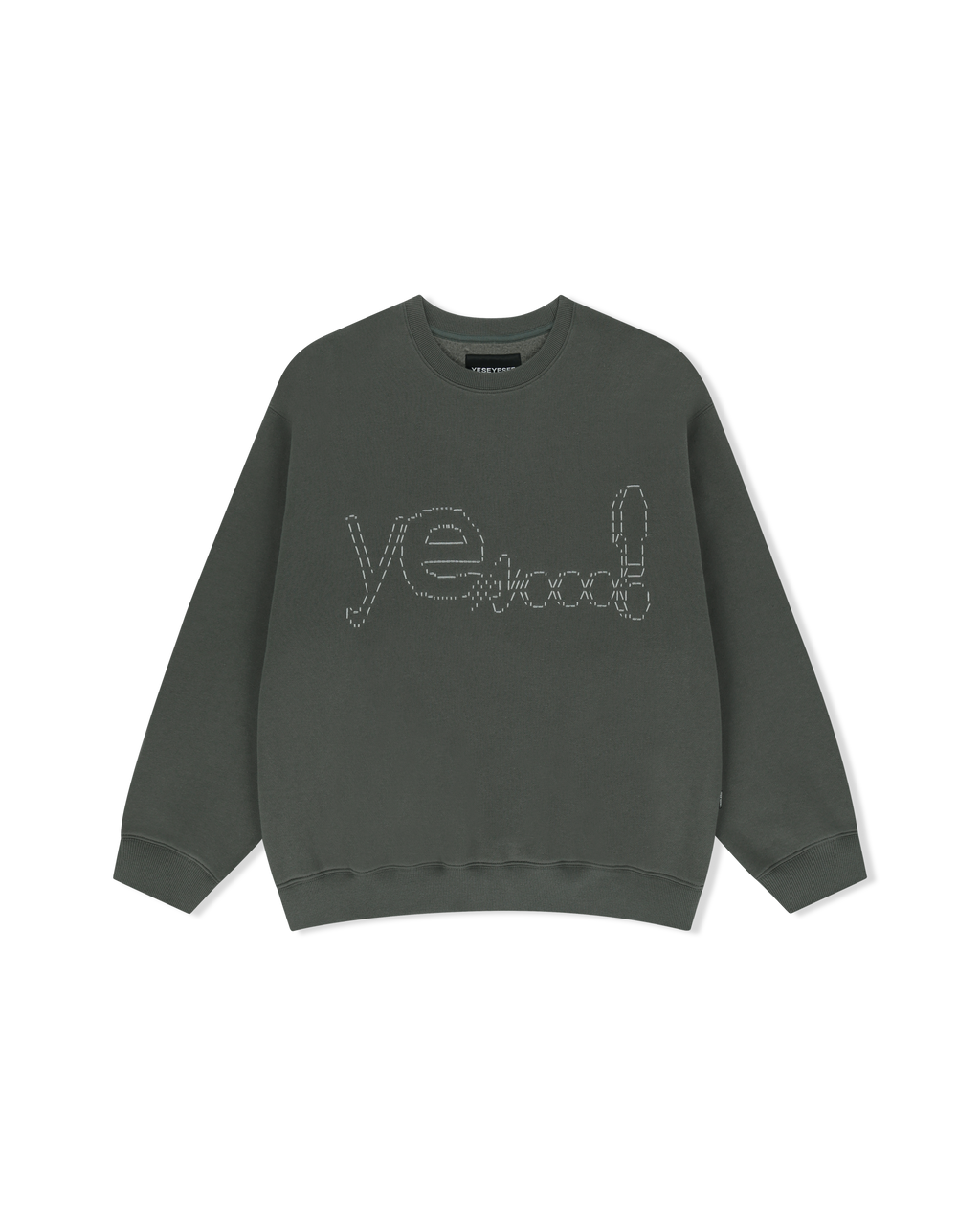 yeseyesee - Y.E.S Dotted Logo Sweatshirt (Khaki) product image 1 | TRAB K-Fashion Australia