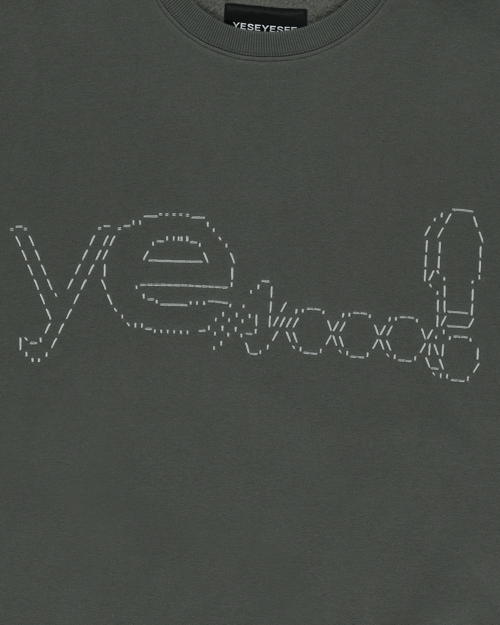 yeseyesee - Y.E.S Dotted Logo Sweatshirt (Khaki) product image 3 | TRAB K-Fashion Australia