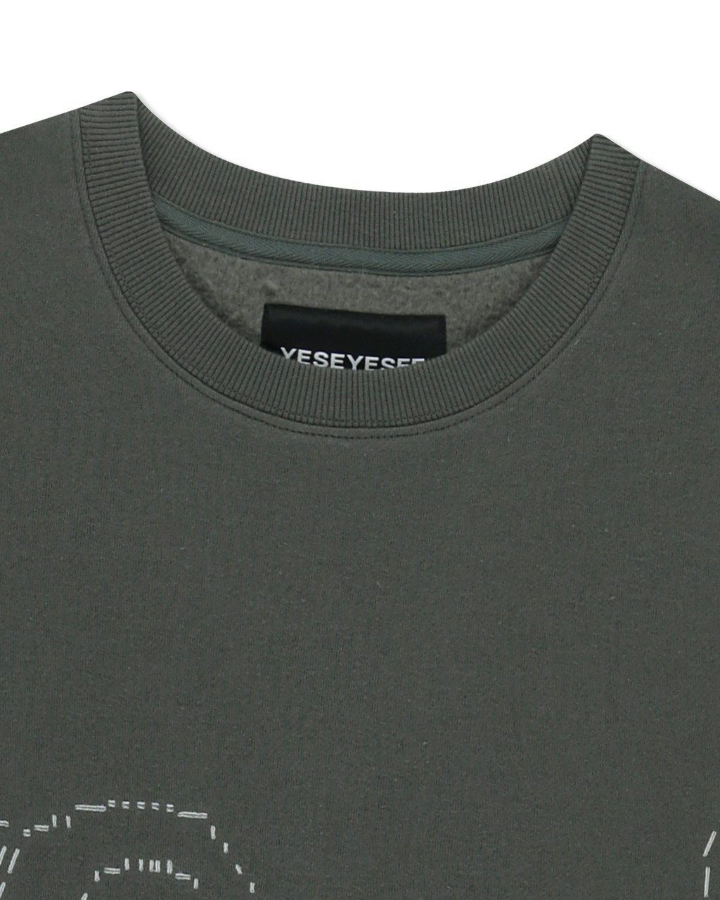 yeseyesee - Y.E.S Dotted Logo Sweatshirt (Khaki) product image 5 | TRAB K-Fashion Australia